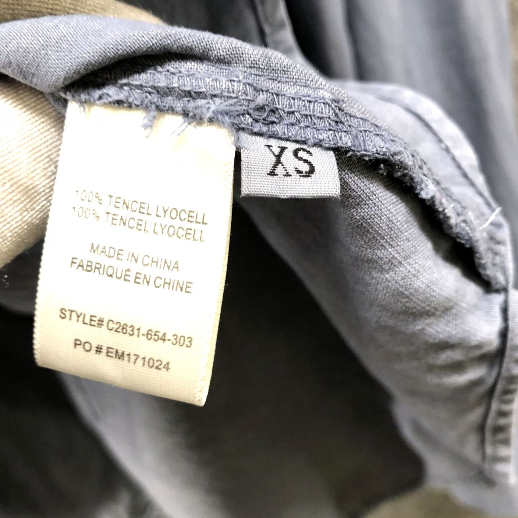 CLOT Cloth & Stone Button Down Shirt Womens XS Lyocell Roll Tab Pocket Dusty Blue Size XS / US 0-2 / IT 36-38 - 6 Thumbnail