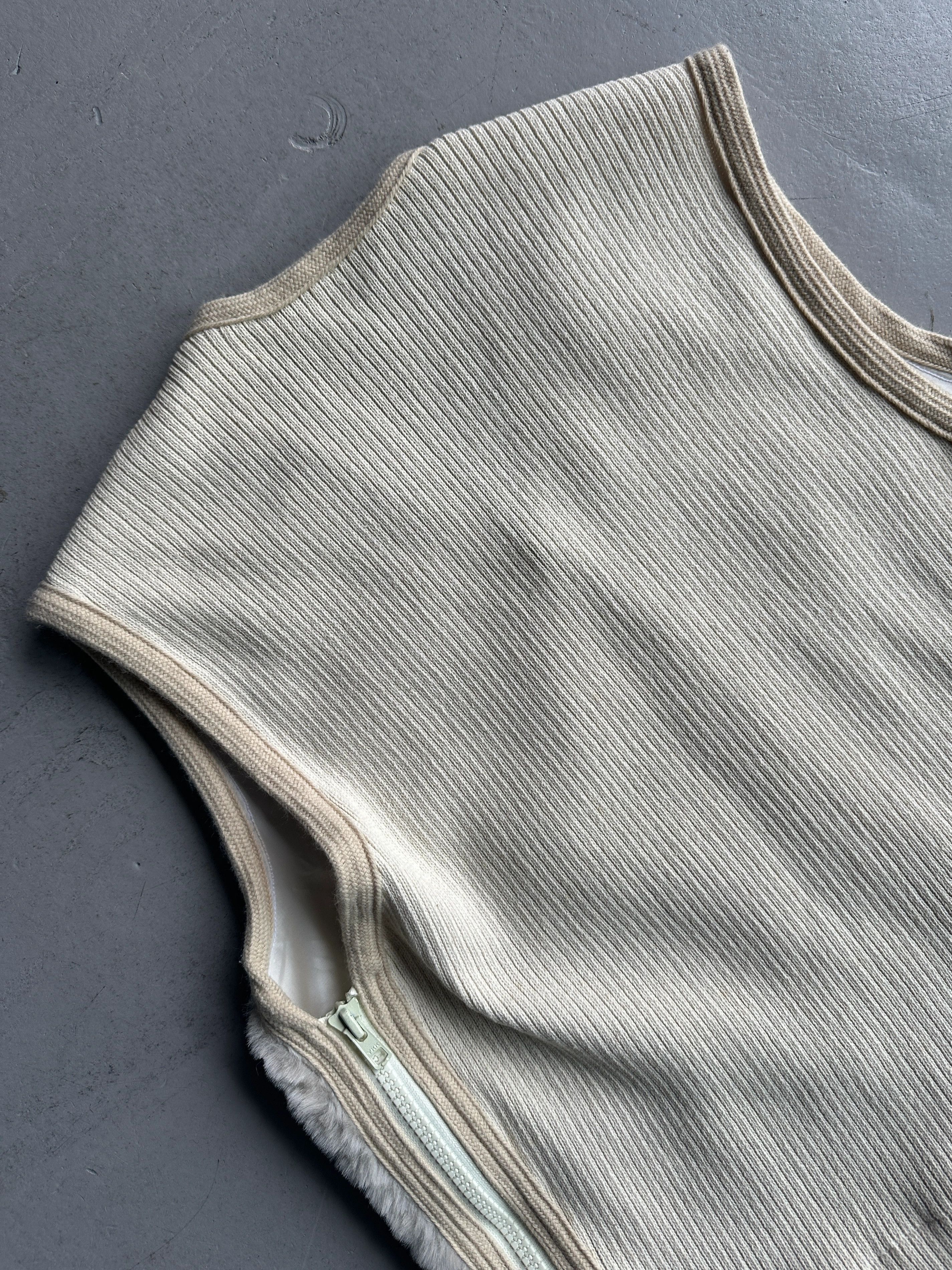 Dexter Wong DEXTER WONG 1990s FAUX FUR FRONT ZIPPED SIDE KNIT VEST Size S / US 4 / IT 40 - 7 Thumbnail