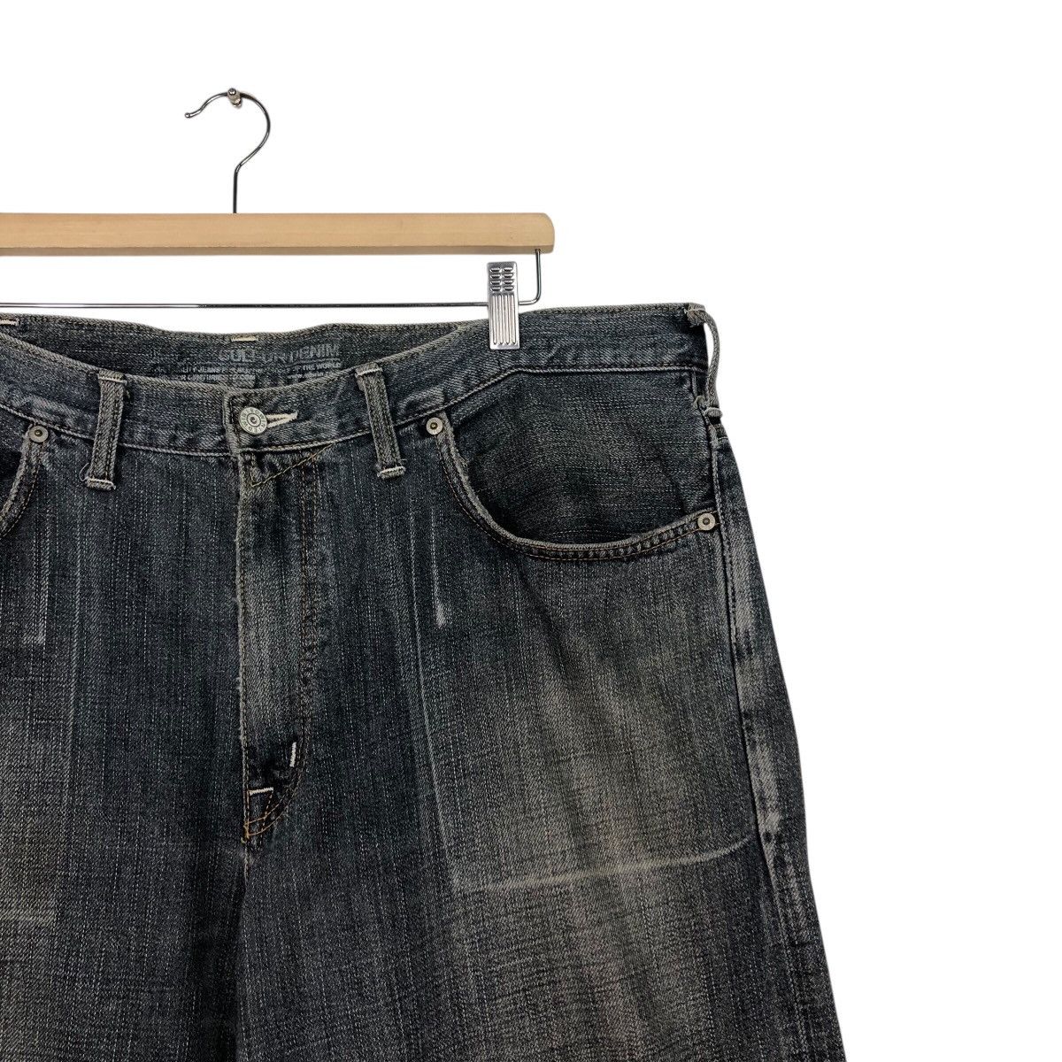 Japanese Brand Edwin Dark Wash Straight Leg Jeans Faded Denim Workwear Size US 40 / EU 56 - 7 Thumbnail