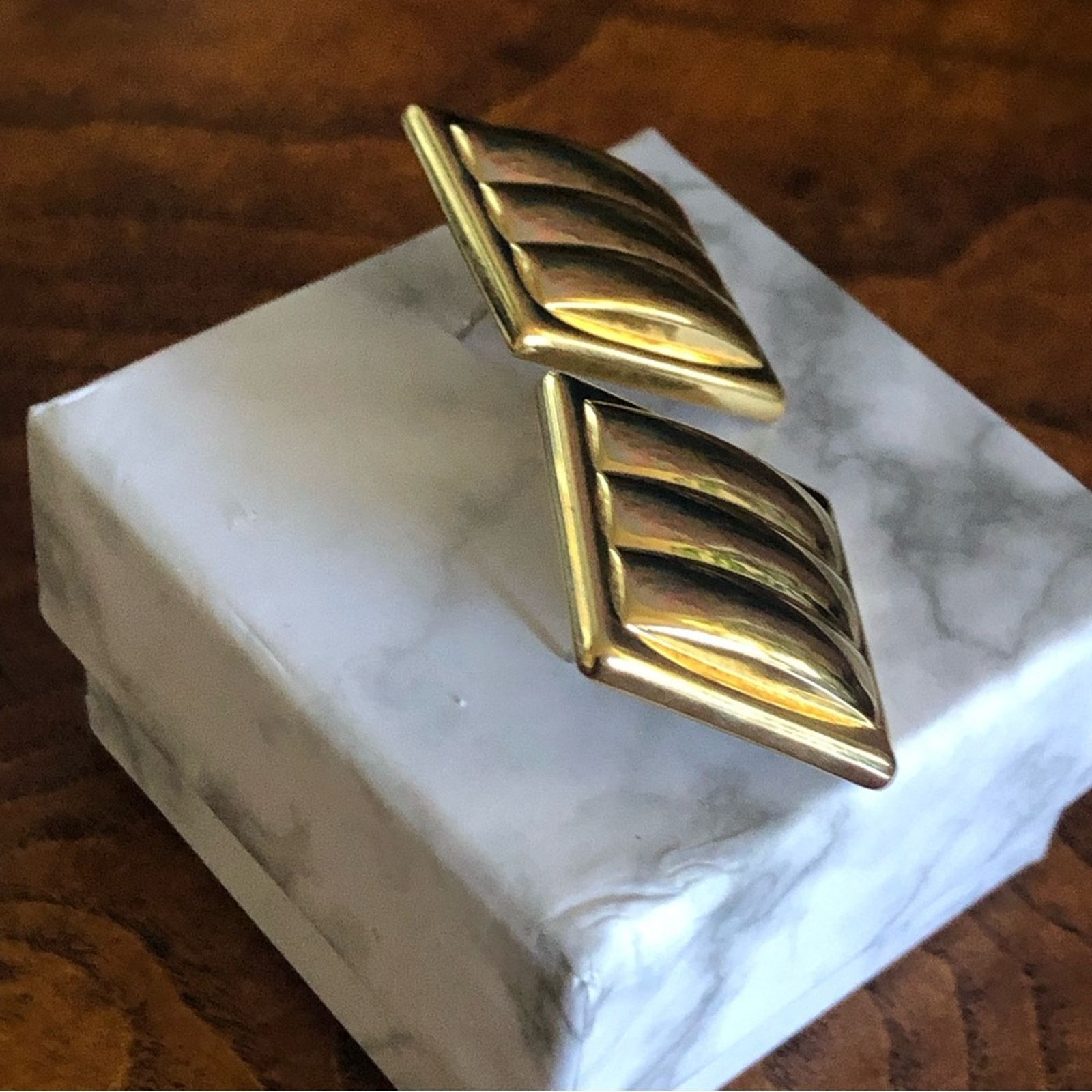 Monet Vintage Monet textured gold plated pierced earrings Size ONE SIZE - 3 Thumbnail