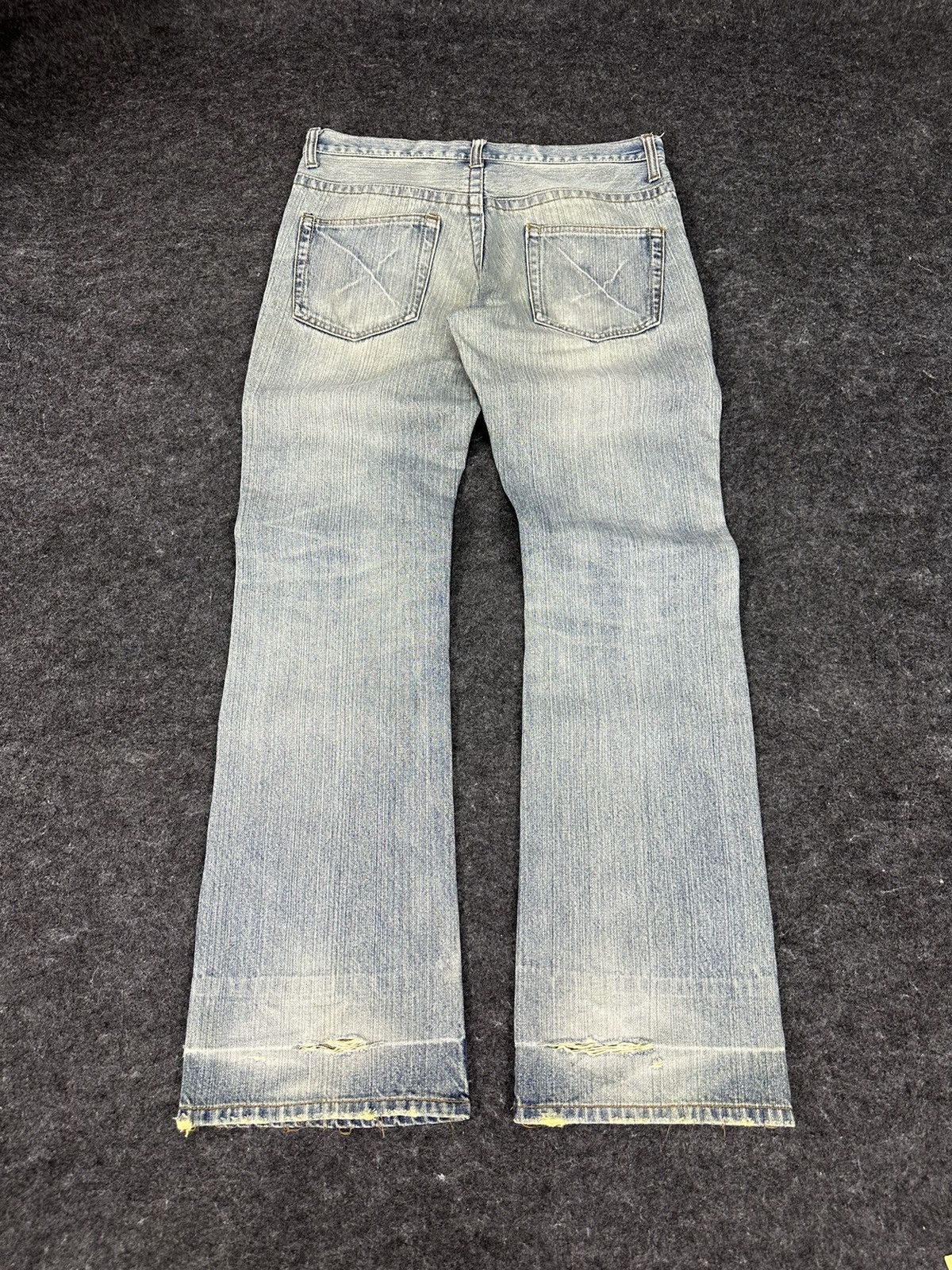 If Six Was Nine Root Three Flare Distressed Vintage Denim 32x33 D730 Size US 32 / EU 48 - 4 Thumbnail