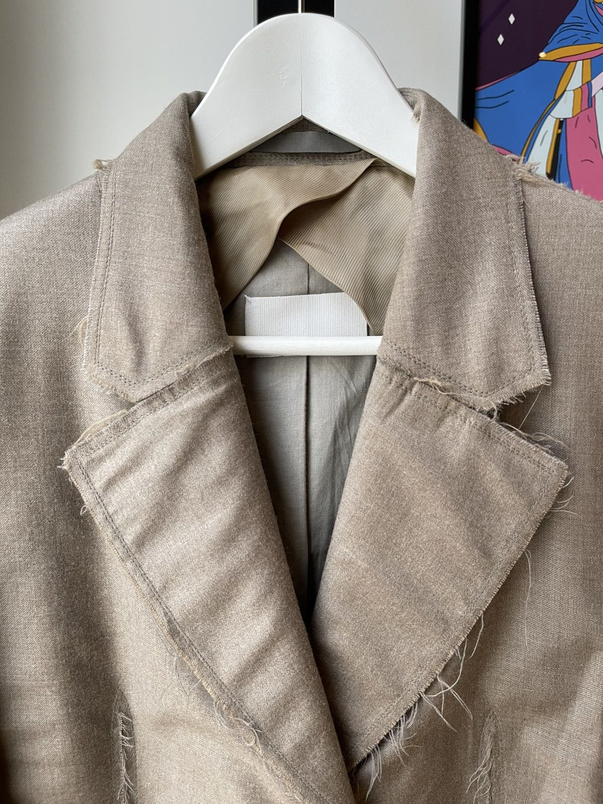 Maison Margiela Maison Martin Margiela FW04 Beige Wool Overlay Long Coat Size US XS / EU 42 / 0 - 2 Thumbnail