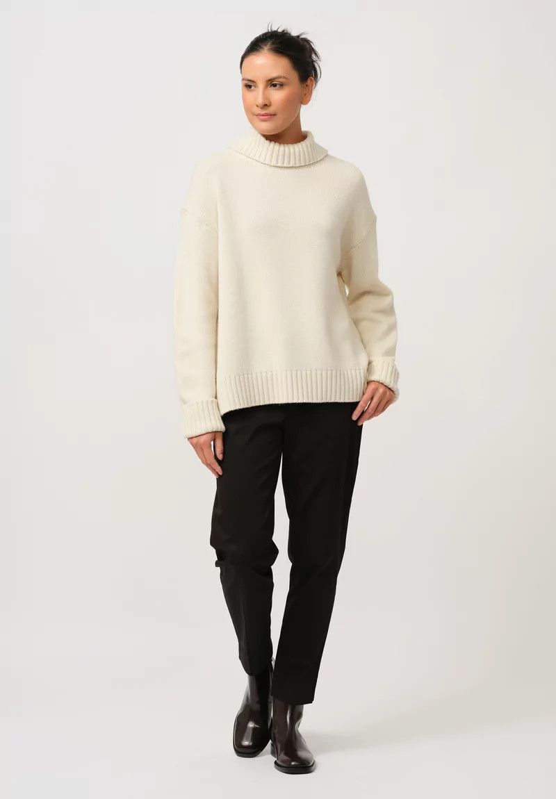 Jil Sander o1y1025 Turtleneck Cashmere Blend Sweater in Ivory Size S / US 4 / IT 40 - 5 Thumbnail