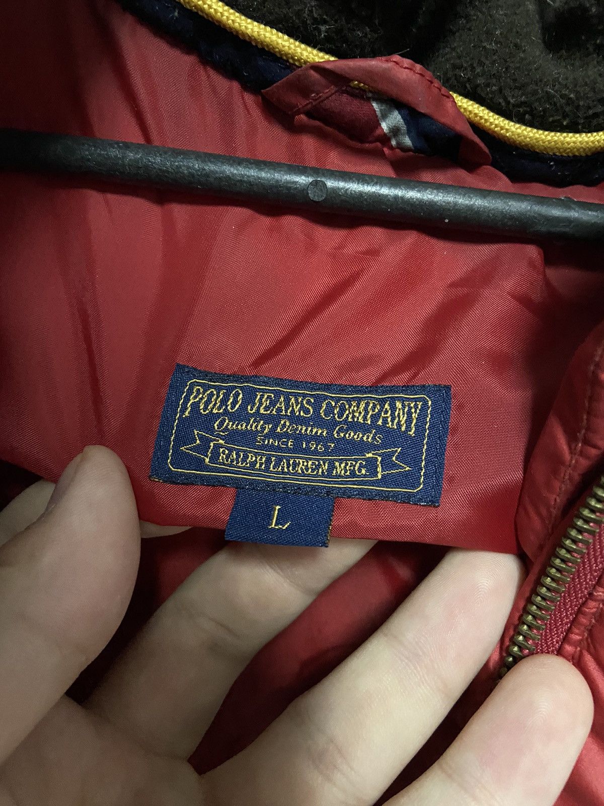 Polo Ralph Lauren × Vintage Polo jeans Ralph Lauren logo hooded fur vintage Size L / US 10 / IT 46 - 7 Thumbnail