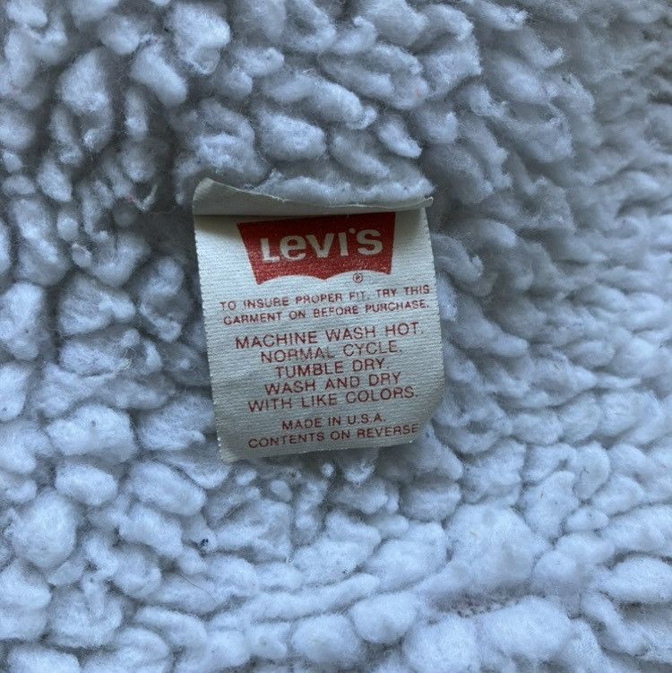 Levi's Vintage 80s Levi’s Sherpa Lined Denim Jacket Jean BLK Wash Size US M / EU 48-50 / 2 - 9 Thumbnail