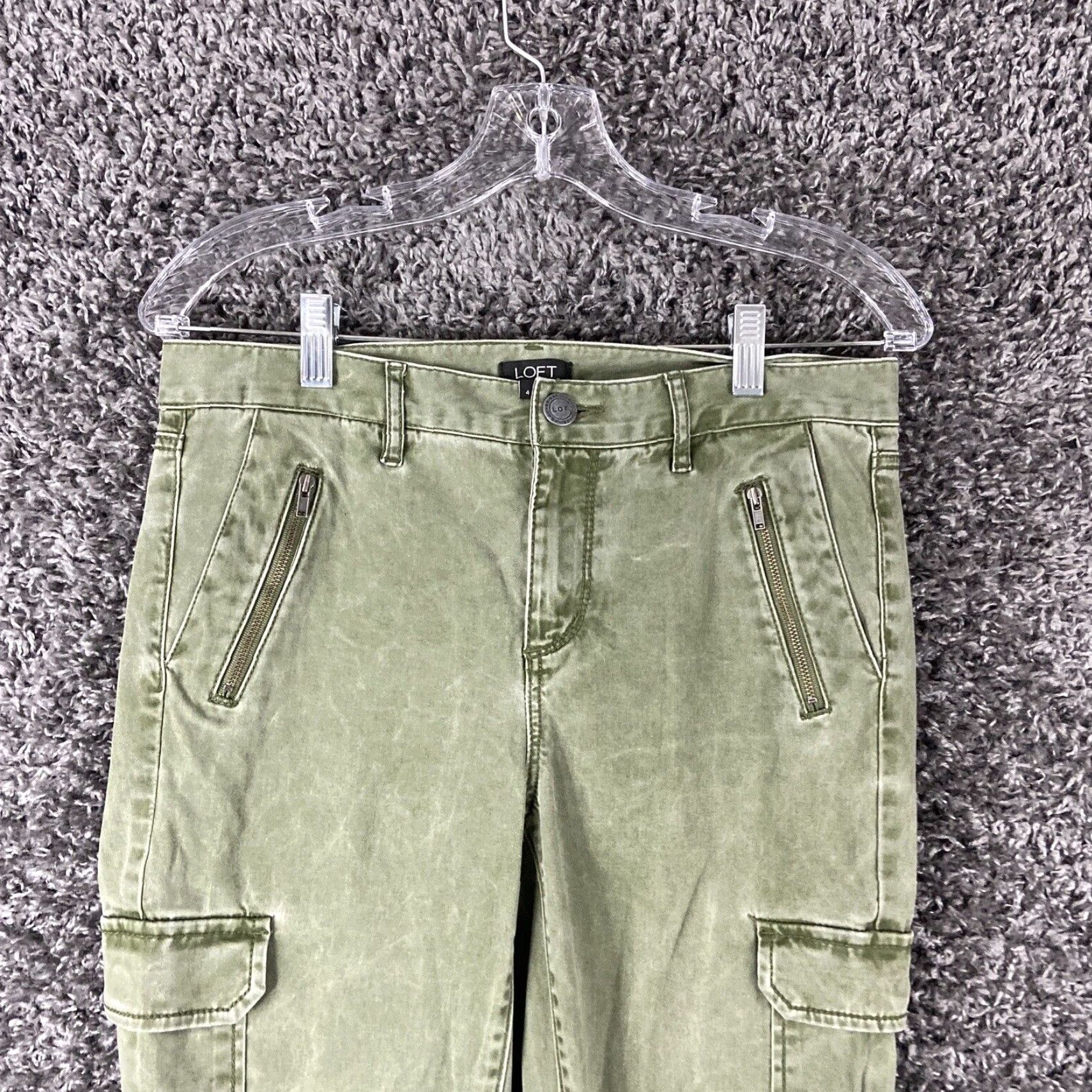 Loft VINTAGE Loft Green Skinny Pants Women's Size 4 Ankle Cropped for Women Size 27" / US 4 / IT 40 - 5 Thumbnail