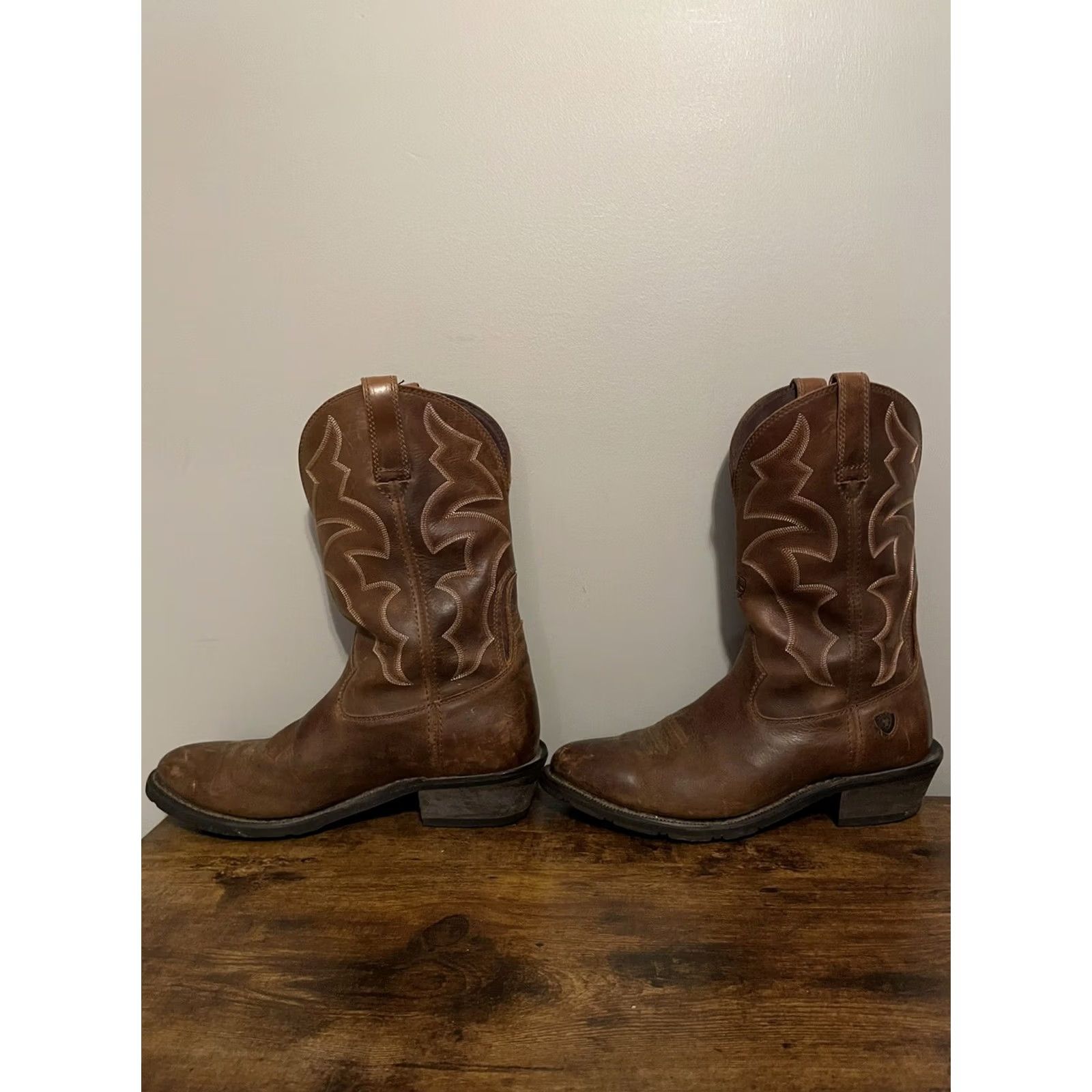 Ariat ARIAT HERITAGE Western Boot Size 11.5D Men Leather Brown Cowboy Style Footwear Shoes US 11.5 / EU 45 Size US 11 / EU 44 - 4 Thumbnail