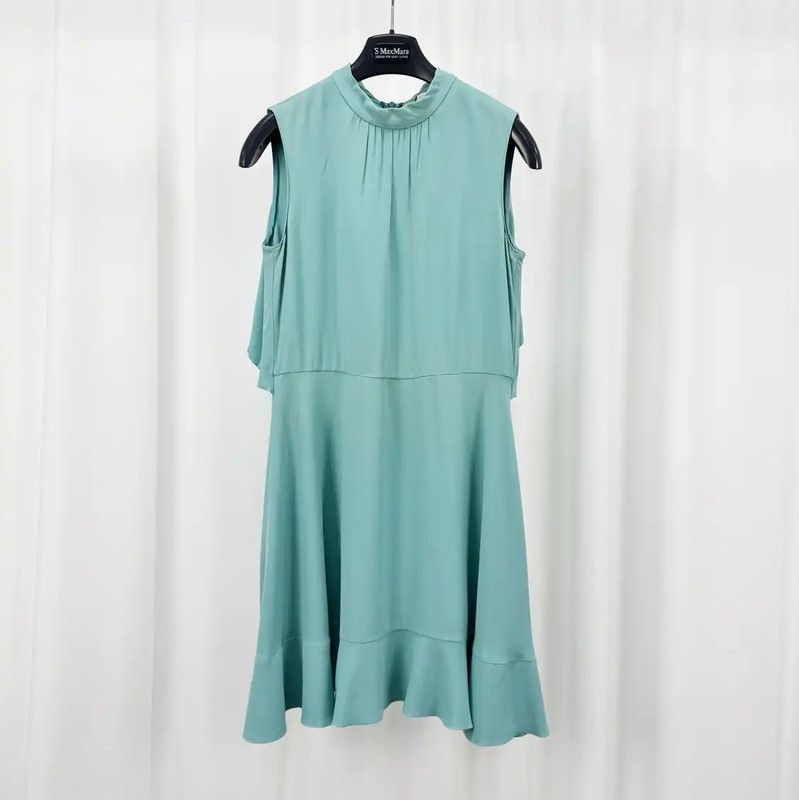 Valentino Valentino Sleeveless Pleated Midi Dress in Blue 0089 Size XL / US 12-14 / IT 48-50 - 1 Thumbnail