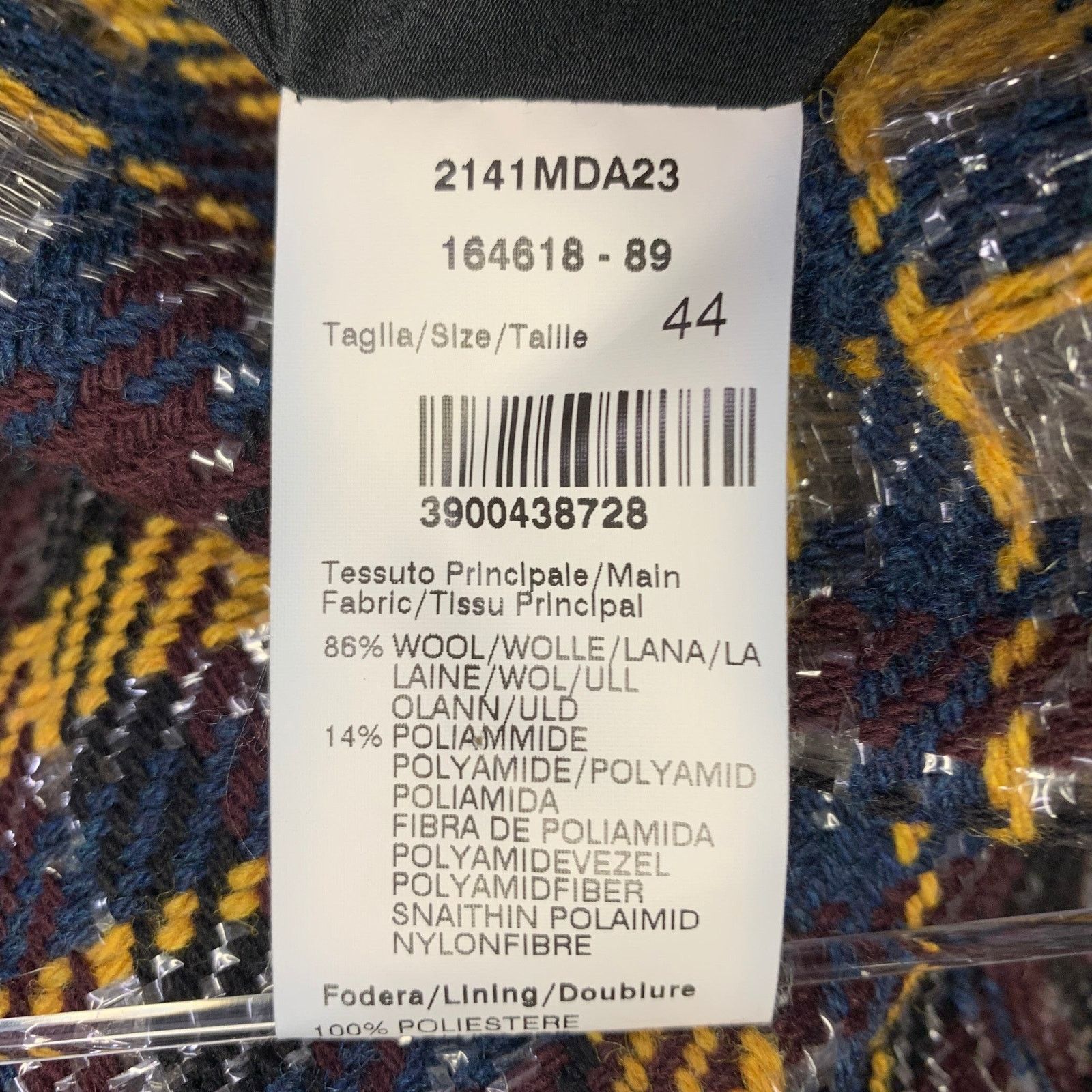 MSGM Size 8 Yellow Black Silver Wool Plaid Ruffle Mini Dress Size M / US 6-8 / IT 42-44 - 6 Thumbnail