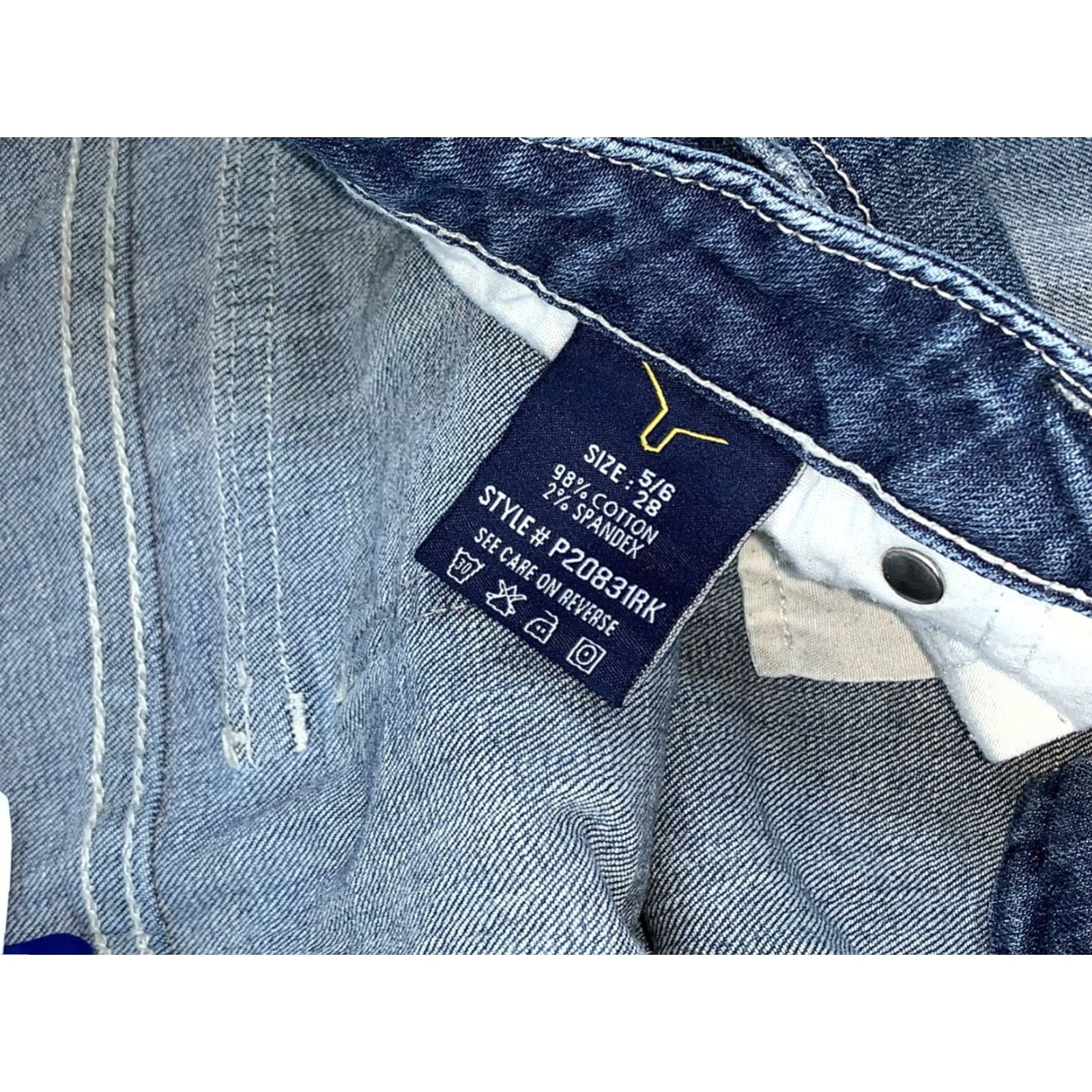 Vintage VIGOSS Womens Skinny Jeans Size 5/6 Blue Distressed Casual Jeans 5027 Size 27" / US 4 / IT 40 - 6 Thumbnail