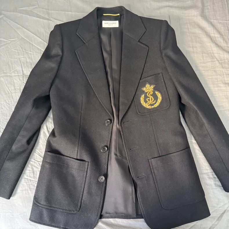 Yves Saint Laurent Saint LaruentWool badge LOGO suit 2502-Nextarrow Size XS / US 0-2 / IT 36-38 - 2 Thumbnail