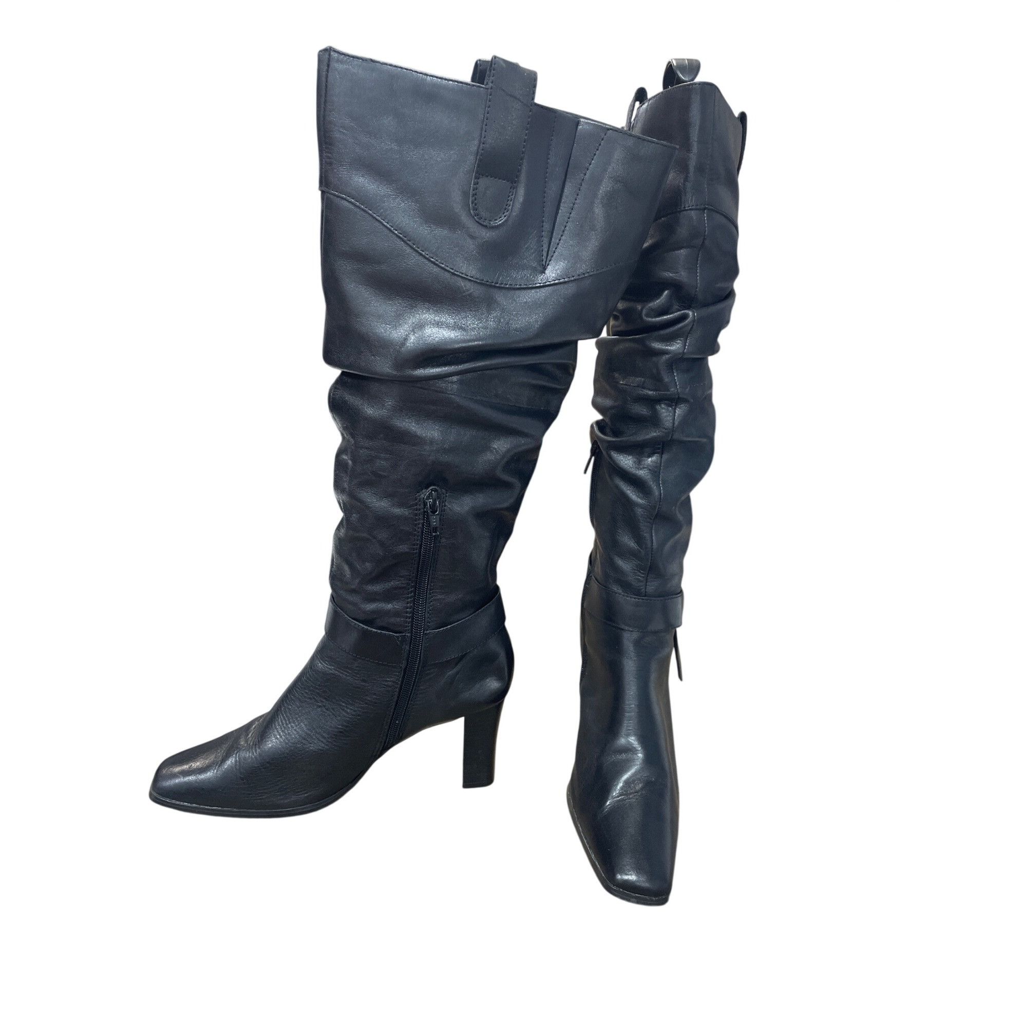 Other Bruno Valenti Womans Black Leather 3' Riding Equestrian Boot Size US 8.5 / IT 38.5 - 2 Thumbnail