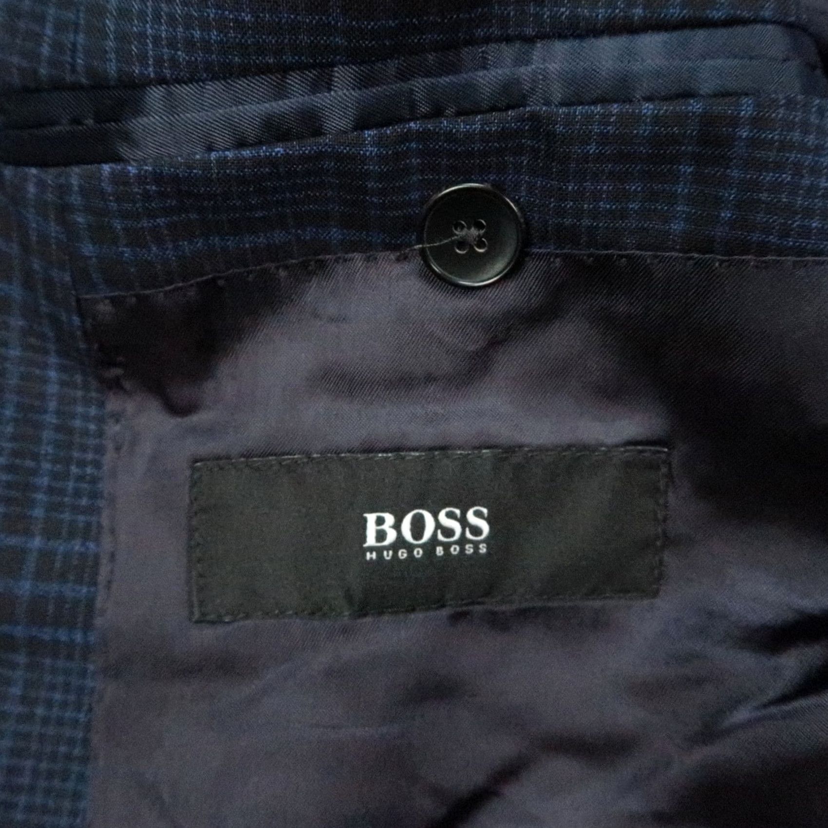 Hugo Boss HUGO BOSS Blazer Mens 38R Blue Glen Plaid Drago Wool 2 Piece Regular Notch Lapel Double-Vented Size 38R - 3 Thumbnail