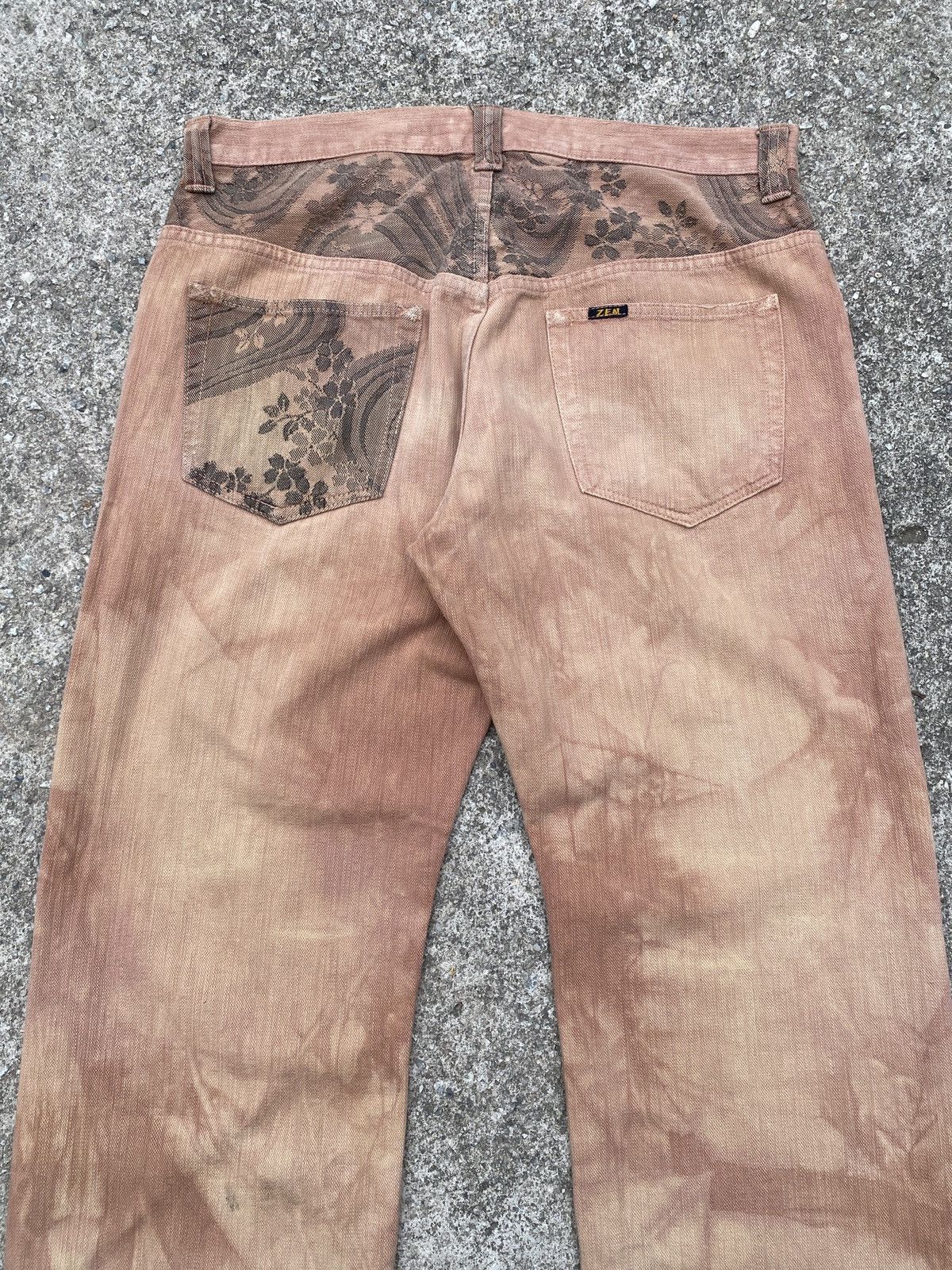 Japanese Brand 1990s - Zen Kyoto Traditional Japan Motif Washed Denim Size US 34 / EU 50 - 10 Thumbnail