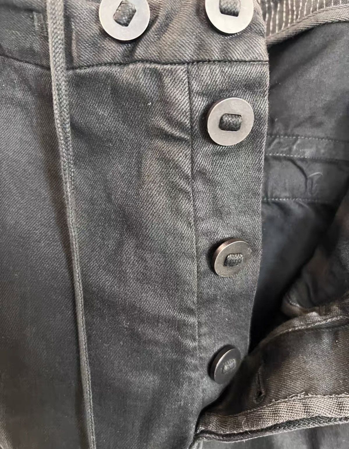 Boris Bidjan Saberi Boris Bidjan Saberi Waxed Coated Slim-Fit Denim Pants Size US 31 - 7 Thumbnail