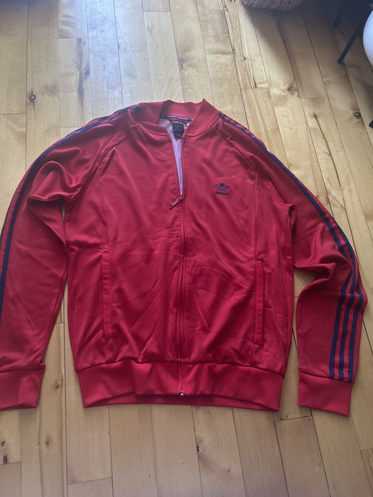 Adidas Adidas track jacket in a red and navy blue color way Size US XL / EU 56 / 4 - 2 Thumbnail