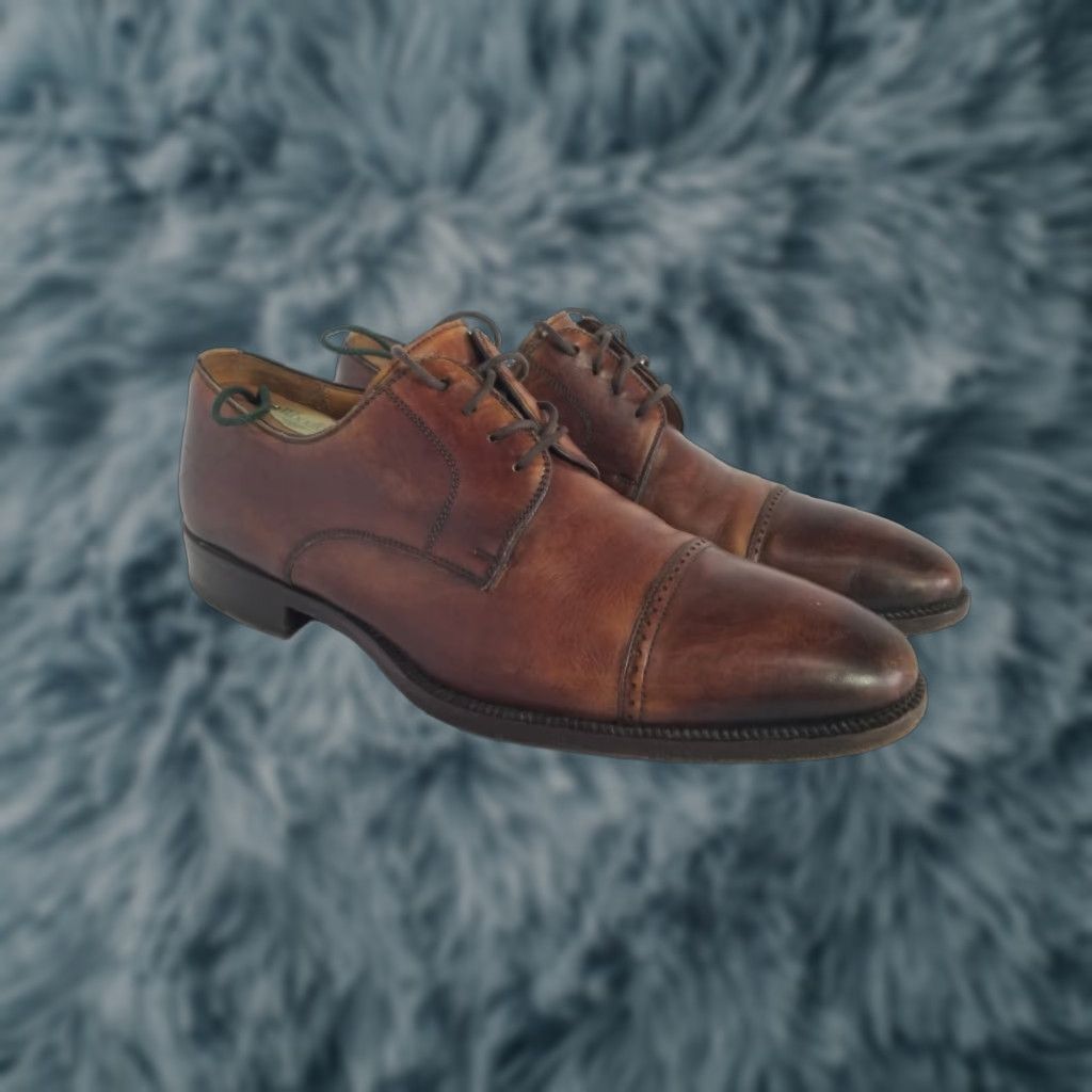 Magnanni Magnanni Oxford Dress Men's Size 9 Brown Leather Cap Toe Lace Up M Shoes Size ONE SIZE - 1 Thumbnail
