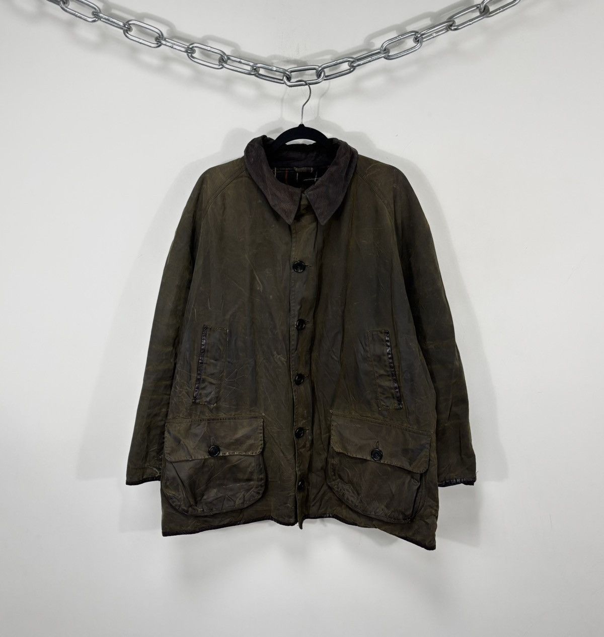 Barbour Barbour Longhurst Wax Cotton Men’s Khaki Waxed Jacket Coat Size US XXL / EU 58 / 5 - 1 Thumbnail