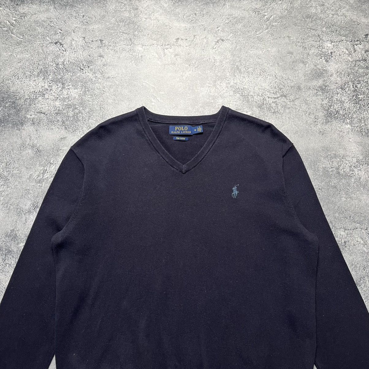 Polo Ralph Lauren × Vintage Vintage Polo Ralph Lauren Sweater V-Neck Streetwear Y2K Size US M / EU 48-50 / 2 - 2 Thumbnail