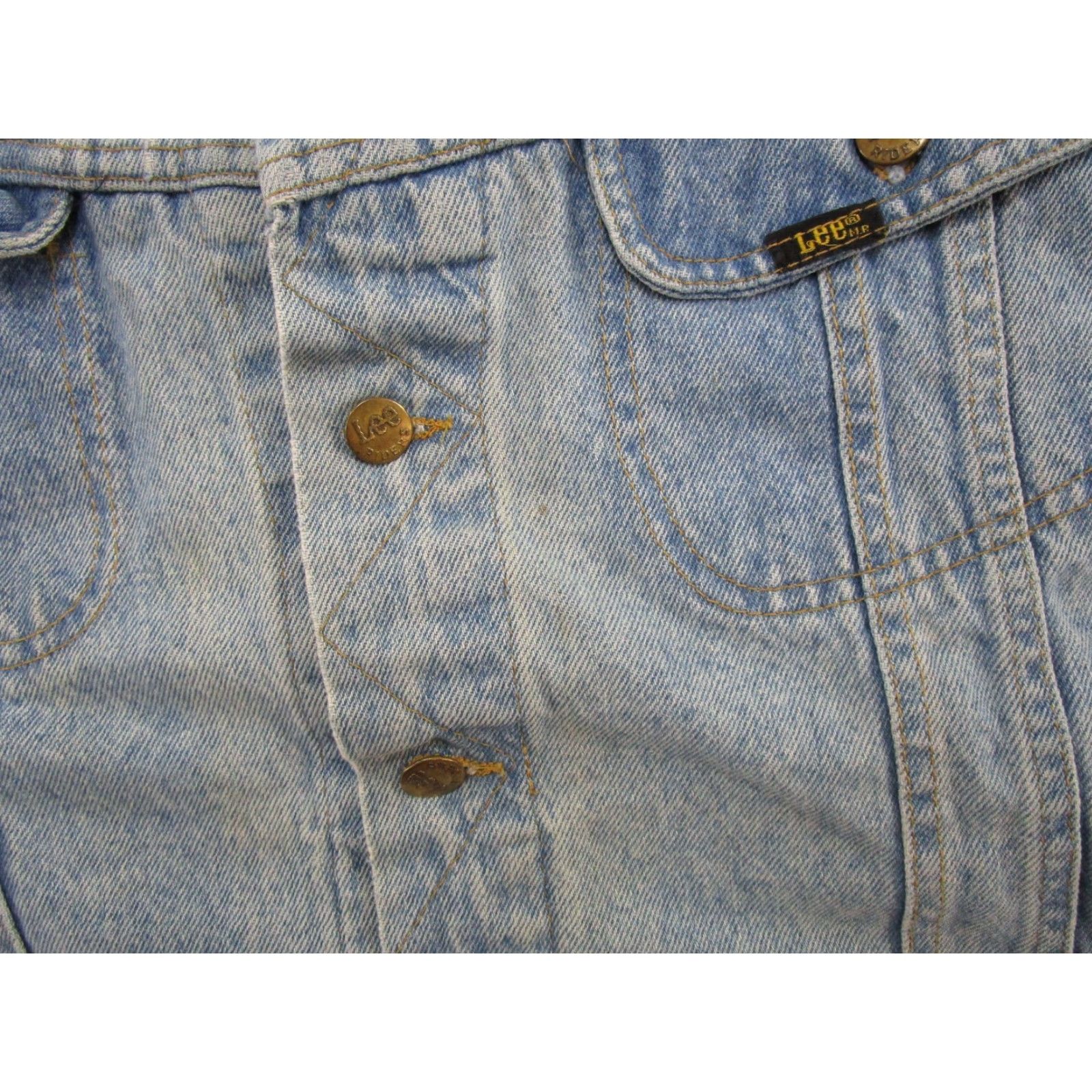 Lee VINTAGE Lee Denim Jean Jacket Mens 80s PATD 153438 USA MADE Trucker Size US 38 / EU 54 - 5 Thumbnail