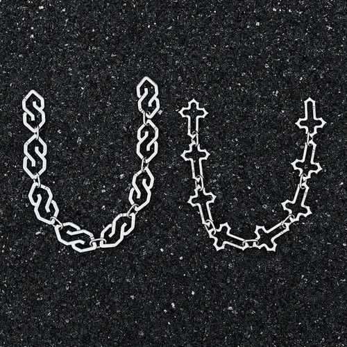Jewelry 637Silver Cross & Link Metal Chains, Men's Accessory Chains Size ONE SIZE - 2 Thumbnail