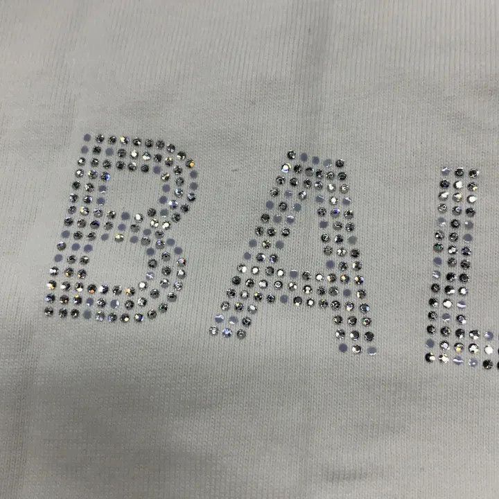 Balenciaga Balenciaga Letter Logo Crystal Embellished T-Shirt 0079-250 Size M / US 6-8 / IT 42-44 - 5 Thumbnail