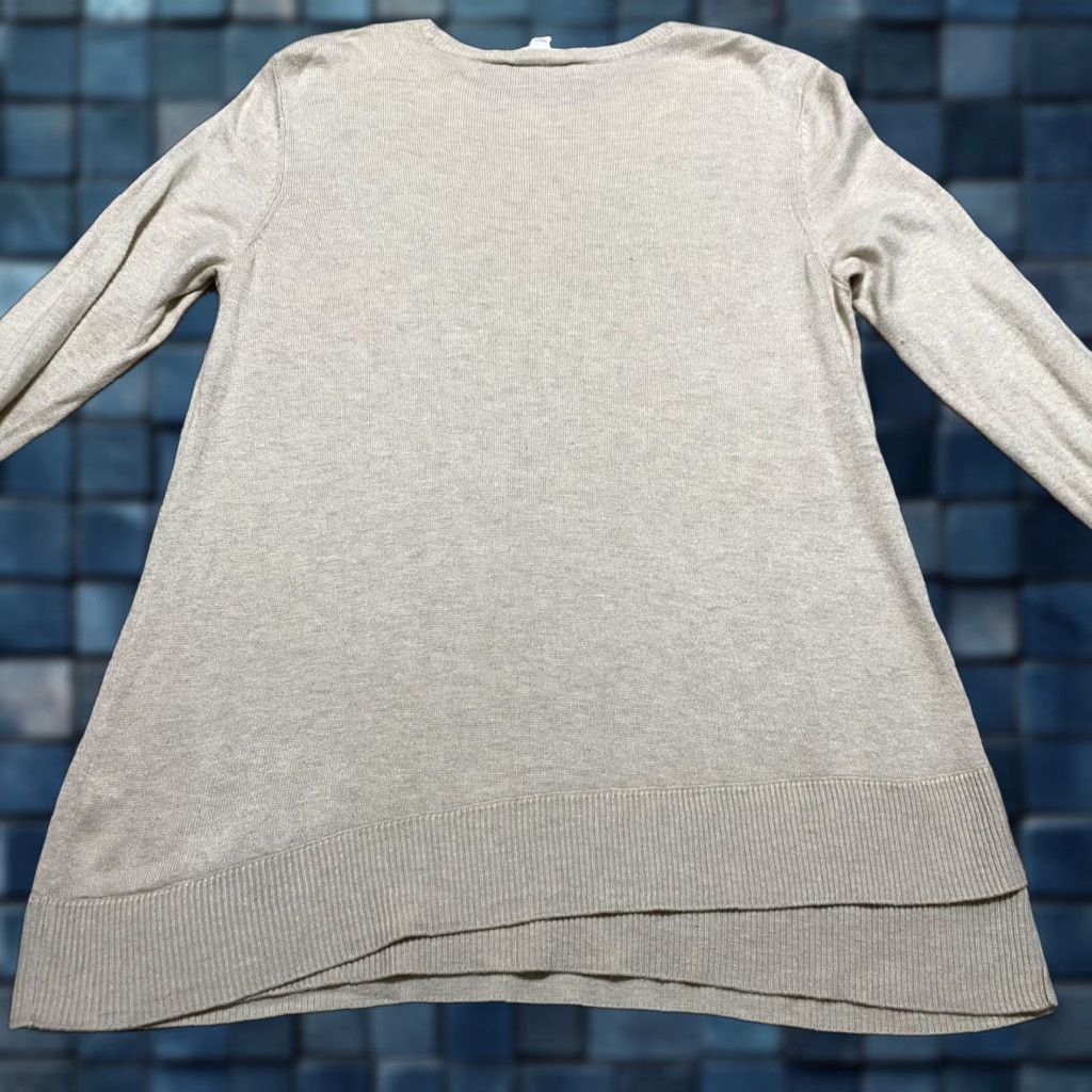 J. Jill J. Jill Womens Sweater PS Petite Beige Crew Neck Lightweight Knit Pullover Fall Winter Spring Size S / US 4 / IT 40 - 1 Thumbnail