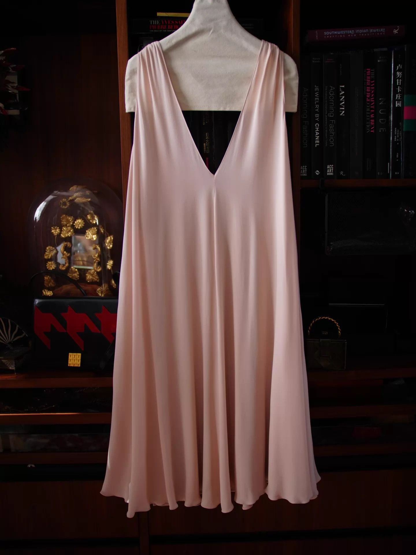 Valentino Valentino Pink Silk V-Neck Backless Sleeveless Dress Size M / US 6-8 / IT 42-44 - 3 Thumbnail
