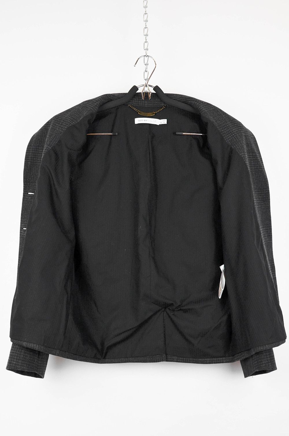 See by Chloe SEE BY CHLOÉ Glen Plaid Tailored Wool Jacket - M Size L / US 10 / IT 46 - 3 Thumbnail