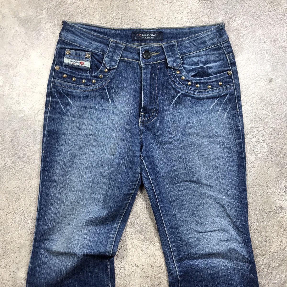 Vintage Vintage 90s Faded Distressed Baggy Wide Leg Jeans Grunge 29 Size 29" - 3 Thumbnail