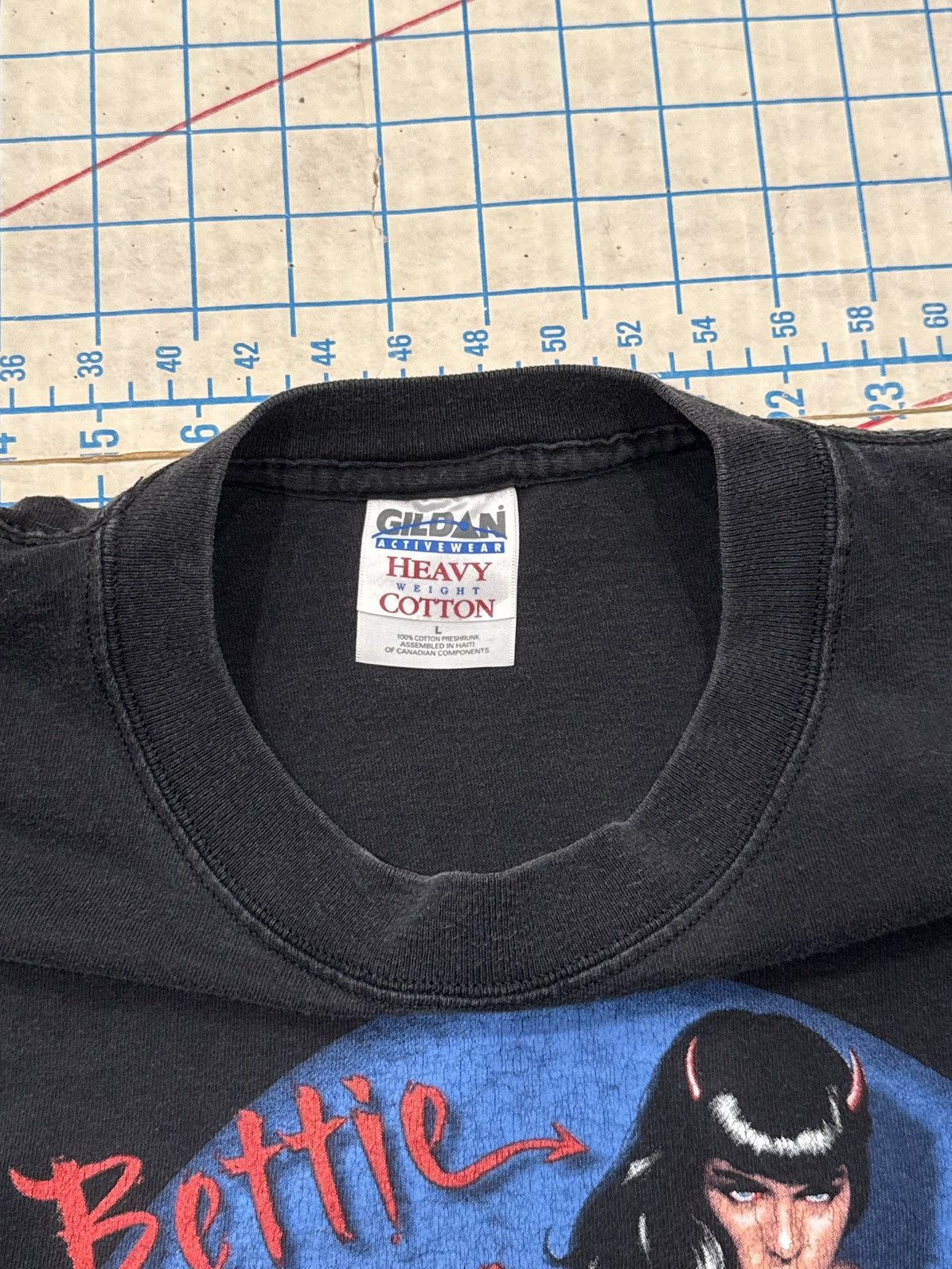 Vintage Vintage Betty Page Pin Up Tee Black Mens Size Large 1999 Size US L / EU 52-54 / 3 - 8 Thumbnail