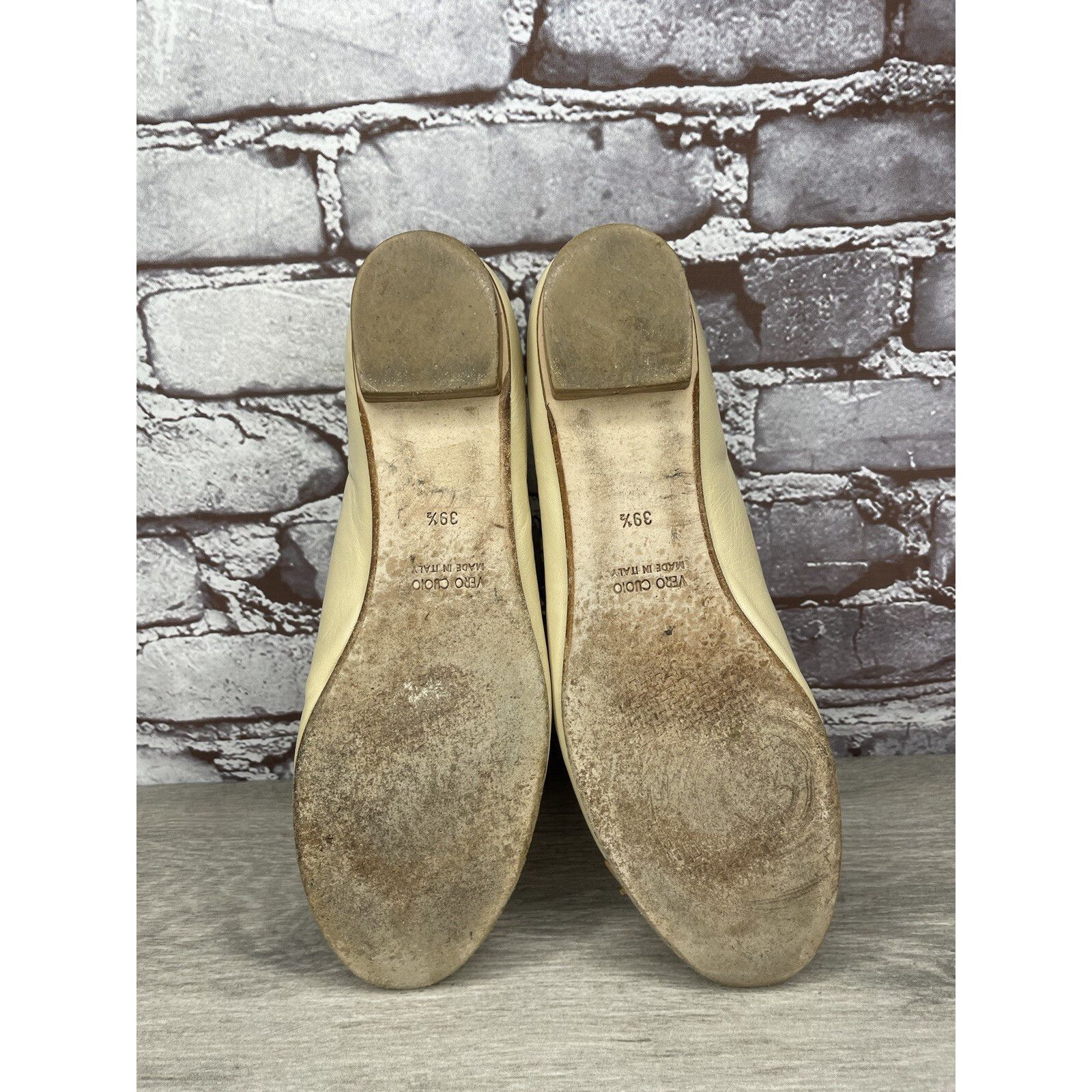 Carel Paris CAREL PARIS Ivory Leather Tan Brown Cap Toe Ballet Flats Wom Size US 9 / IT 39 - 6 Thumbnail