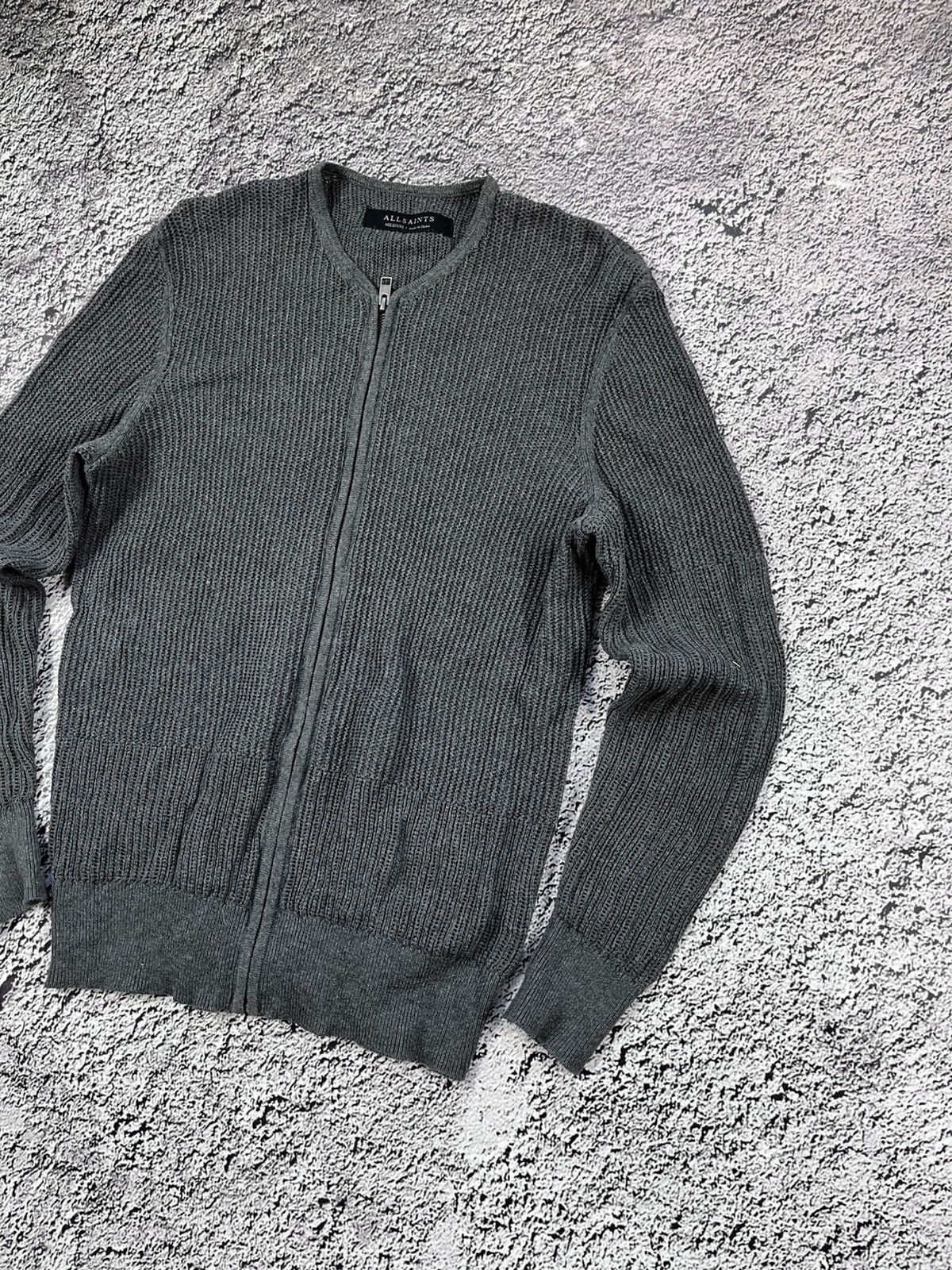Allsaints Vintage Allsaints Knitted Mesh Zip Cardigan Mesh Jacket Size US M / EU 48-50 / 2 - 4 Thumbnail