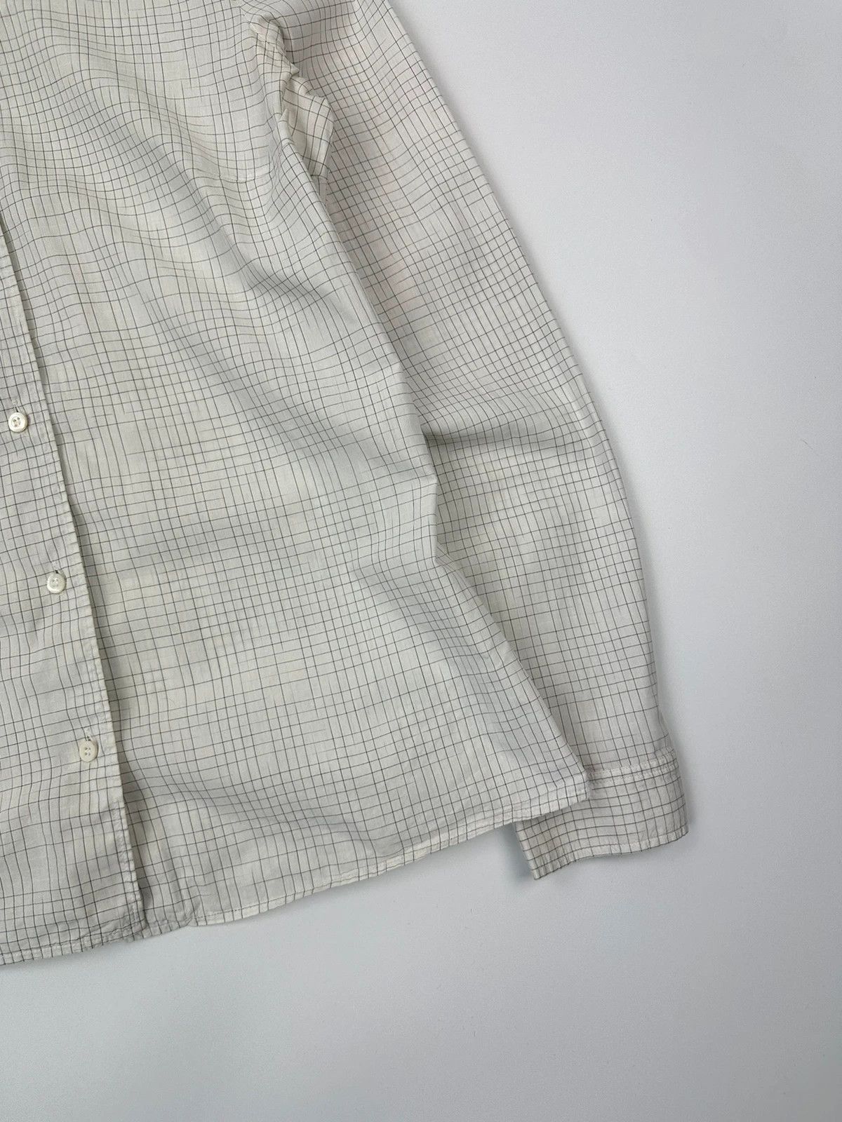 Miu Miu Miu Miu SS2000 White Checkered Plaid Shirt Size L / US 10 / IT 46 - 3 Thumbnail