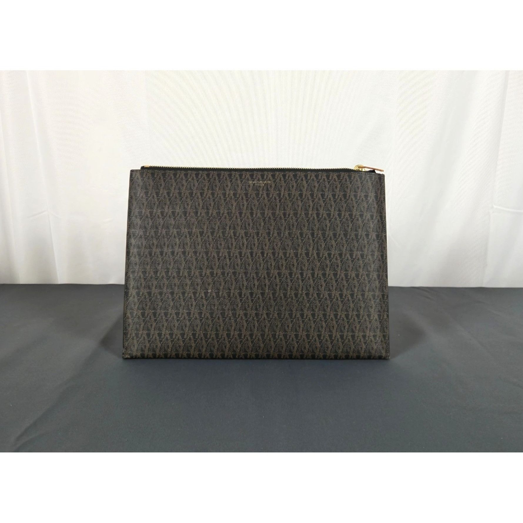 Saint Laurent Paris Saint Laurent Monogram Coated Canvas & Leather Pouch With Go Size ONE SIZE - 1 Thumbnail
