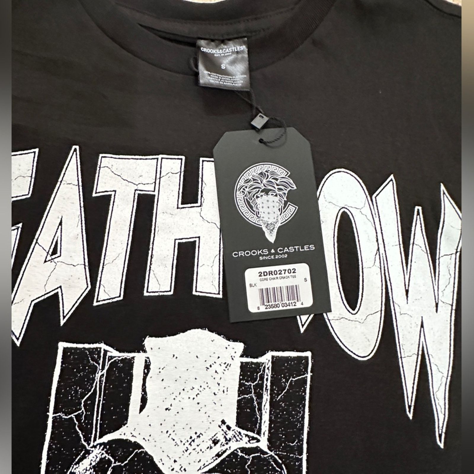 Crooks & Castles NWT Crooks & Castles x Death Row Records Core Chair CrackTee Size US S / EU 44-46 / 1 - 5 Thumbnail