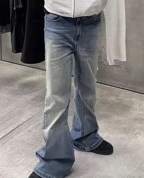 Designer × Japanese Brand × Jean Y2K Washed Blue Baggy Jeans Size US 30 / EU 46 - 3 Thumbnail