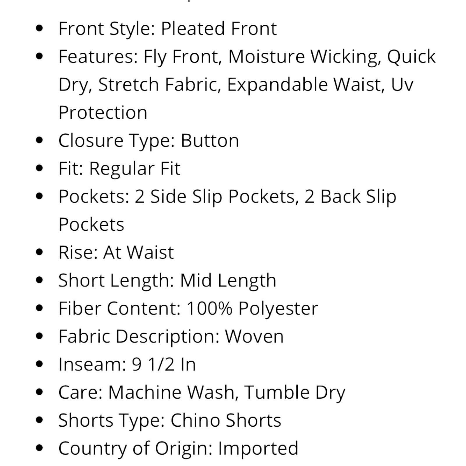 Other Haggar - Cool 18 Pro - Men's Pleat Front Short - Expandible Size US 36 / EU 52 - 11 Thumbnail