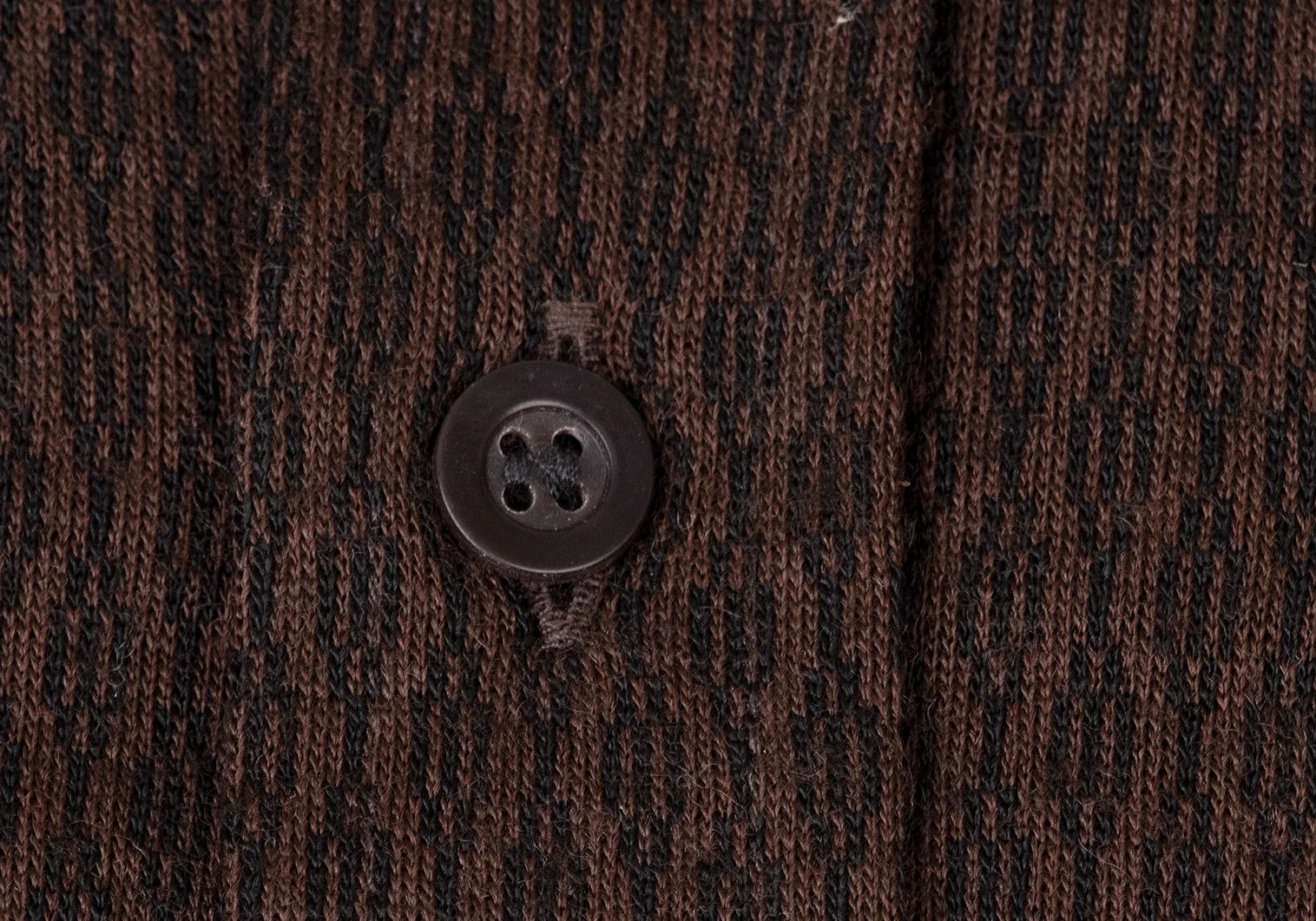 Dries Van Noten Wool Acrylic Cable Pattern Shirt in Brown, Size 48 Size US M / EU 48-50 / 2 - 4 Thumbnail