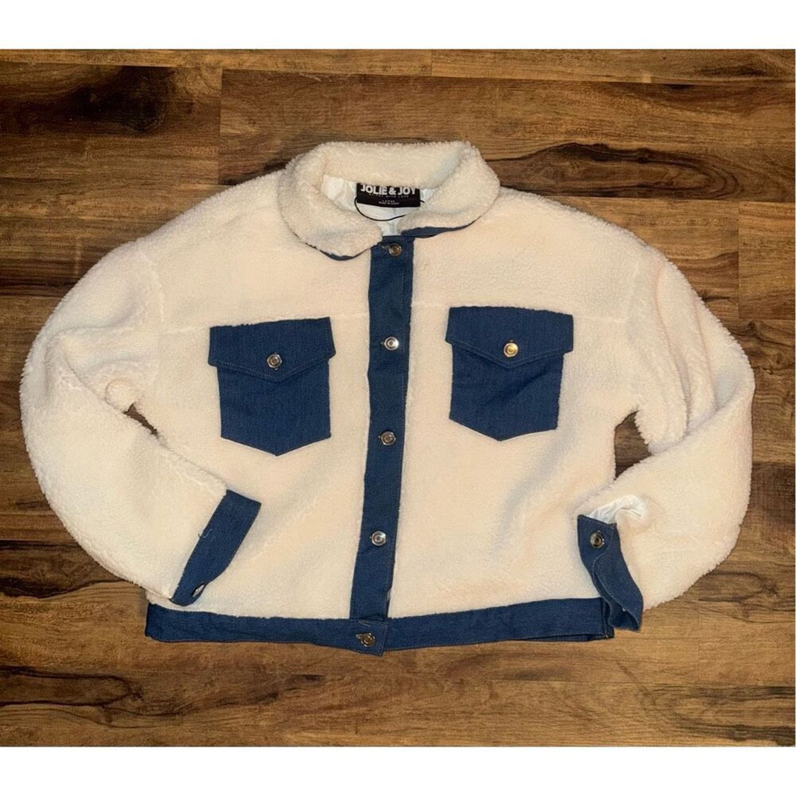 Boutique Moschino Jolie & Joy Sherpa Denim Accent Jacket - Size Large Size L / US 10 / IT 46 - 2 Thumbnail