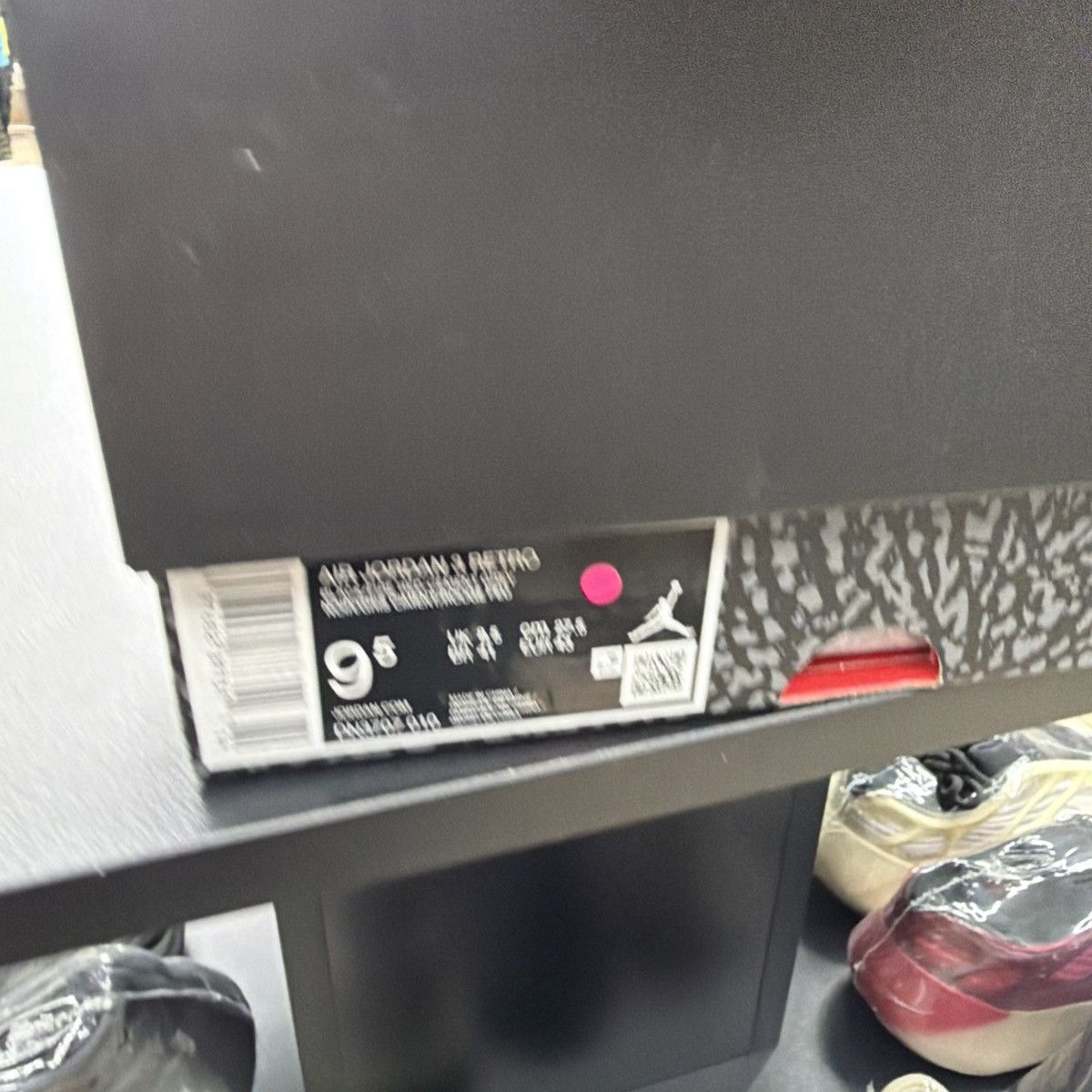 Jordan Brand Air Jordan 3 Retro OG 2024 Black Cement DN3707-010 Size 9.5 Size US 9.5 / EU 42-43 - 10 Thumbnail