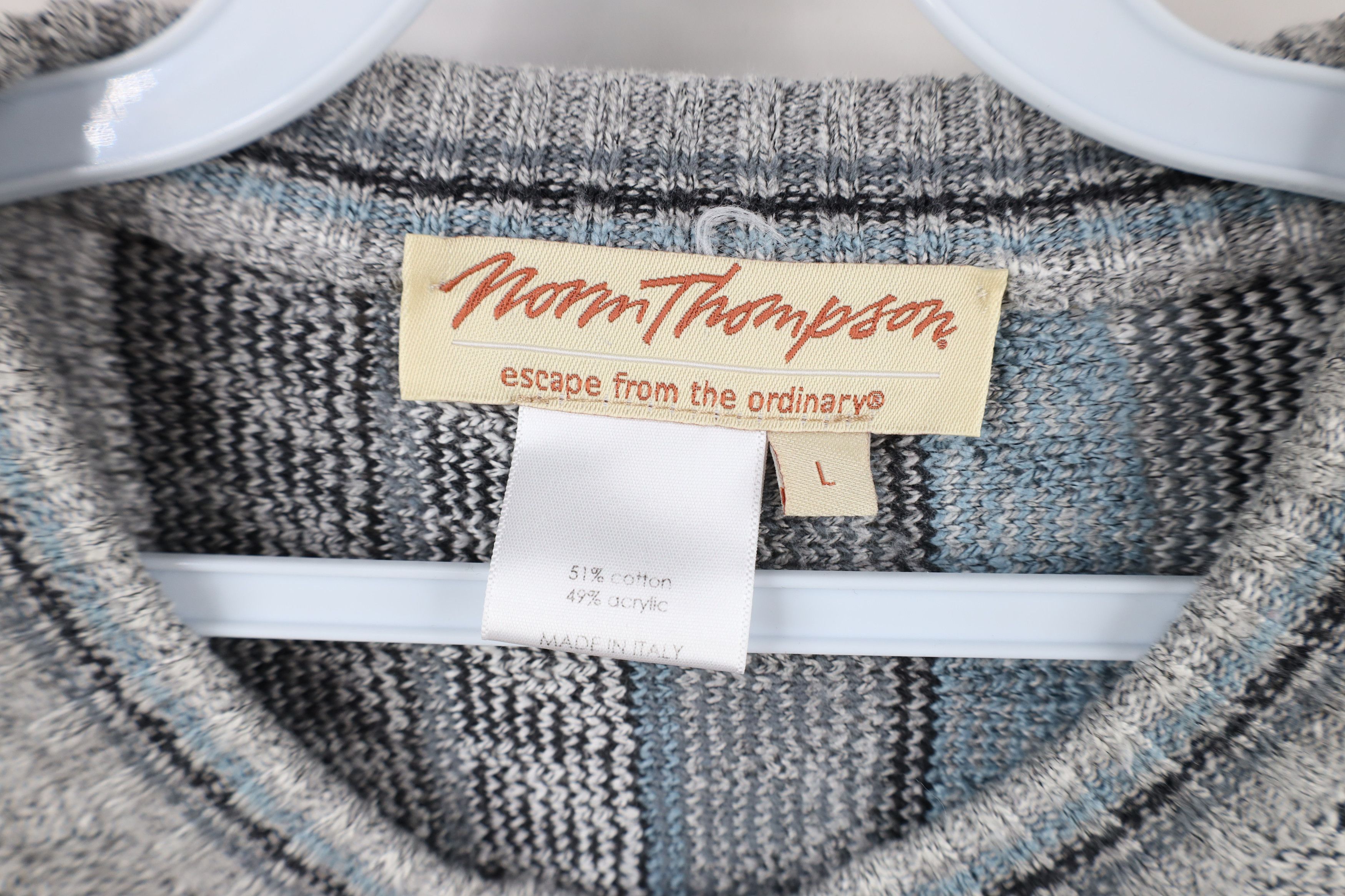 Vintage Vintage 90s Coogi Style Striped Knit Crewneck Sweater Size US L / EU 52-54 / 3 - 8 Thumbnail