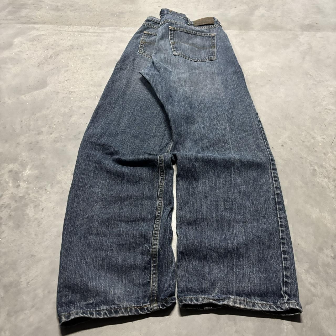Japanese Brand × Vintage Crazy Vintage Y2K/2000s Grunge Dark Wash Skater Denim Jeans! Size US 36 / EU 52 - 4 Thumbnail