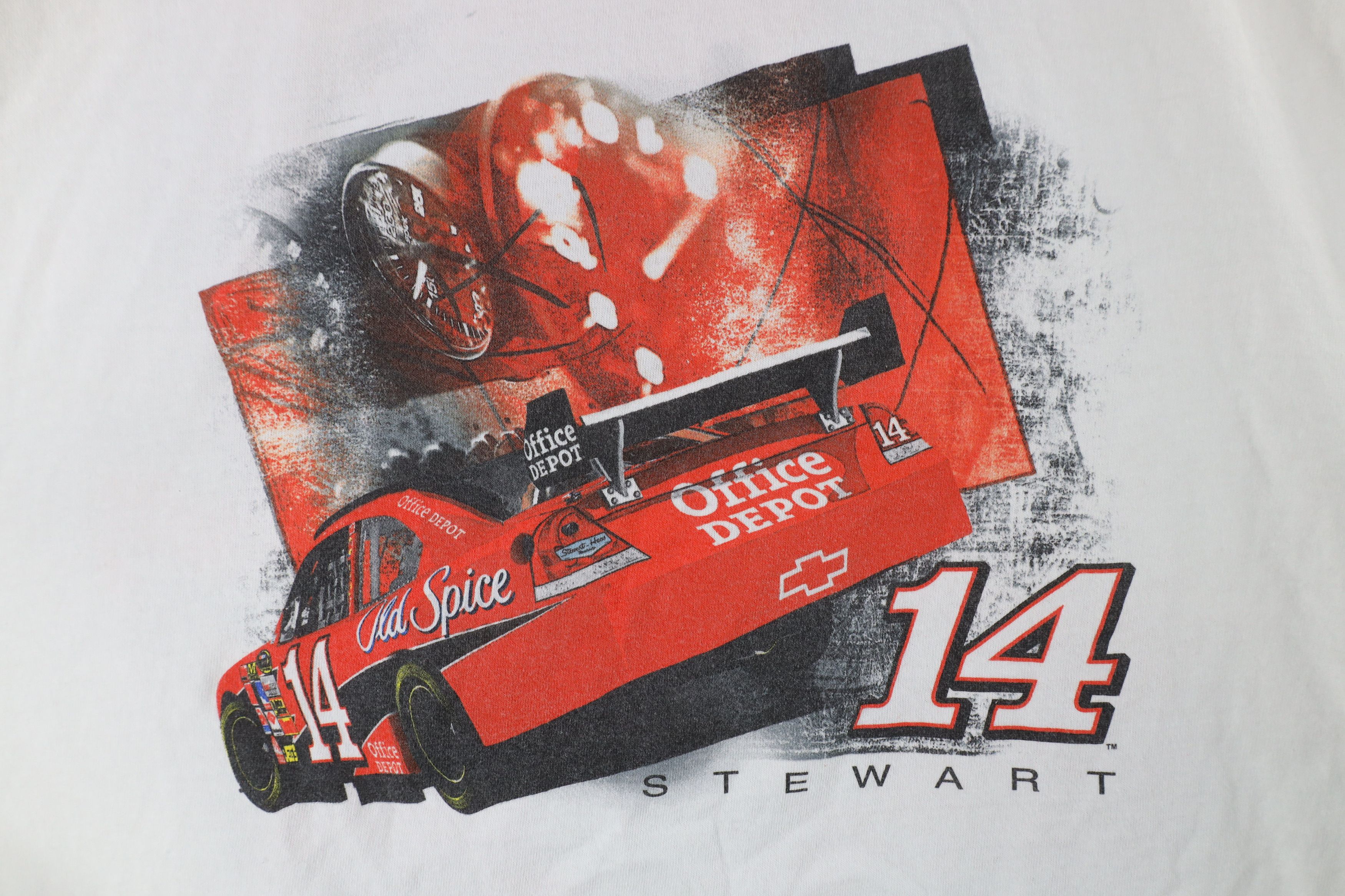 Vintage Vintage NASCAR Stewart Racing Short Sleeve T-Shirt White Size US XXL / EU 58 / 5 - 4 Thumbnail