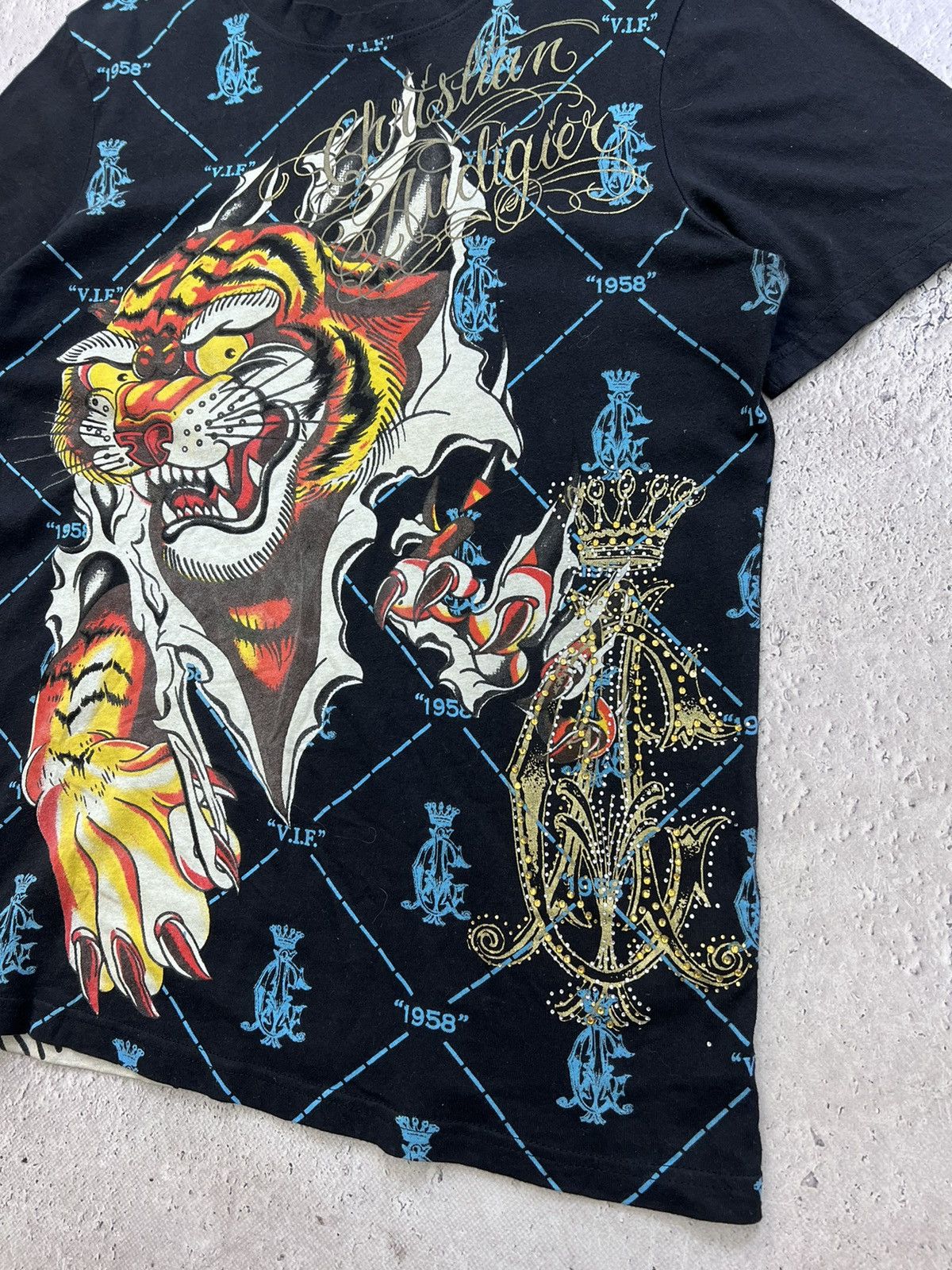 Christian Audigier × Ed Hardy × Vintage Vintage Ed Hardy By Christian Audigier T-shirt Big Logo Tee Size US M / EU 48-50 / 2 - 3 Thumbnail