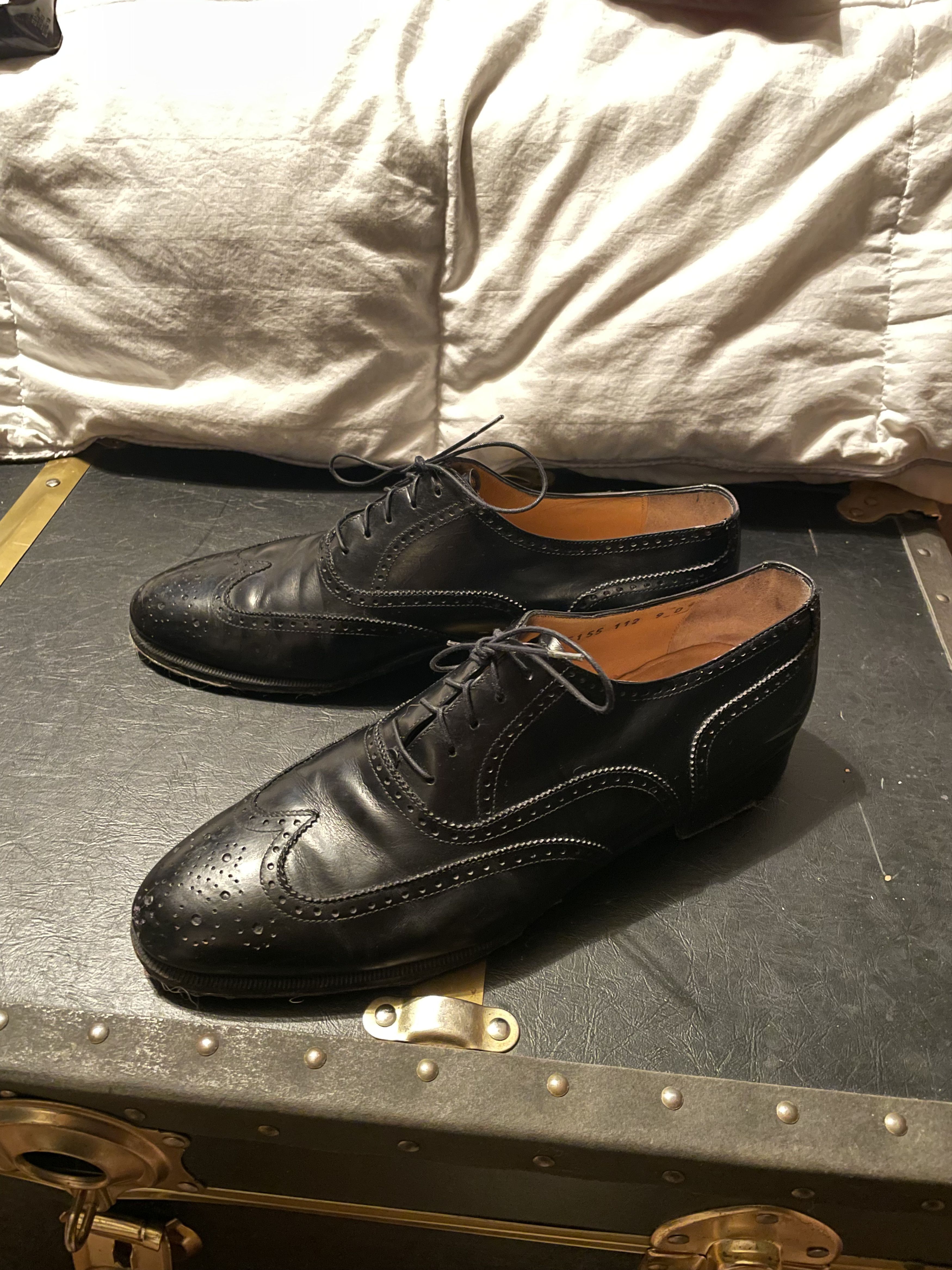 Salvatore Ferragamo Salvatore Ferragamo Black Leather Wingtip Oxford Shoes 9 Size US 9 / EU 42 - 3 Thumbnail