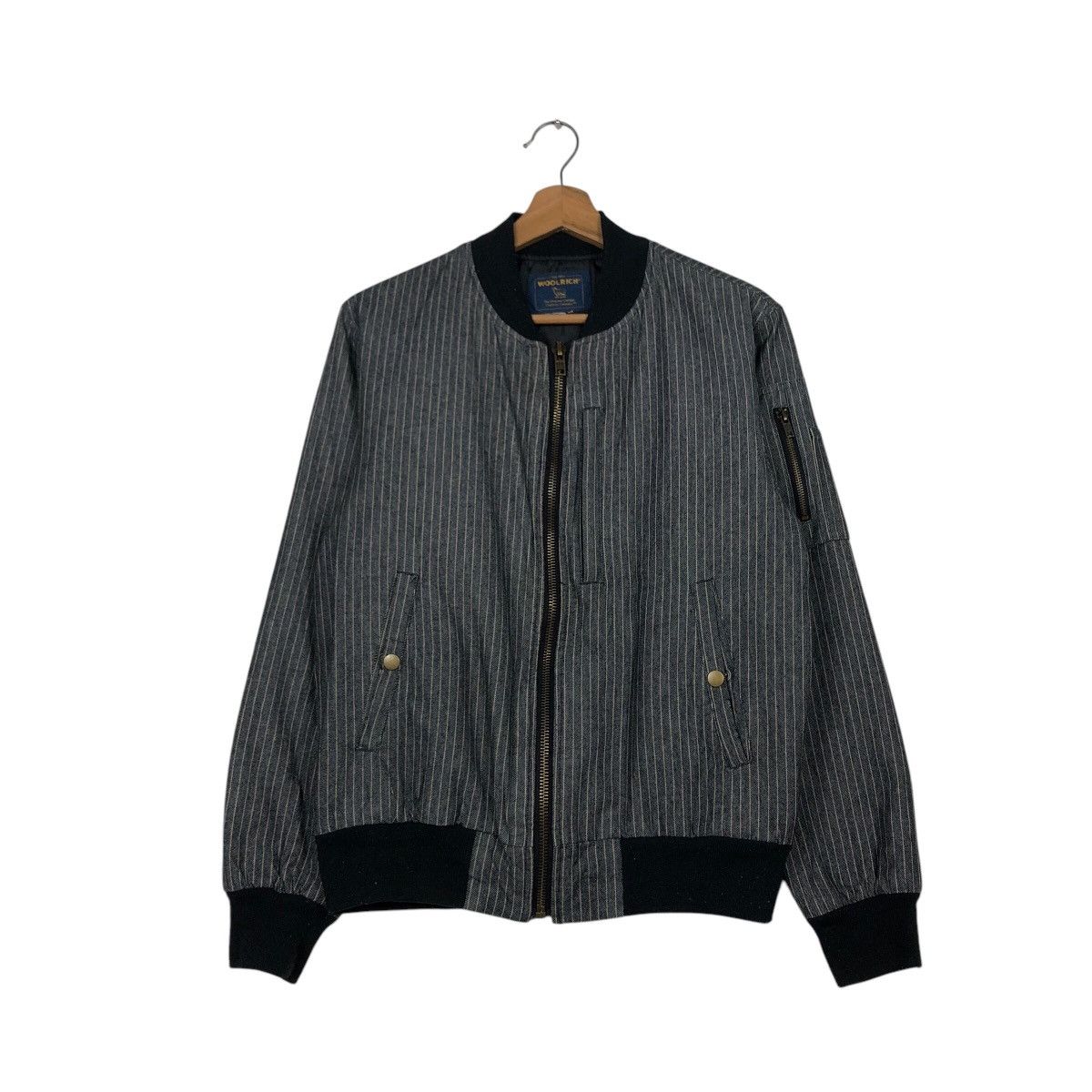 Japanese Brand 📌Vintage Hickory Chore Bomber Jacket Woolrich Issey Miyake Size US M / EU 48-50 / 2 - 2 Thumbnail