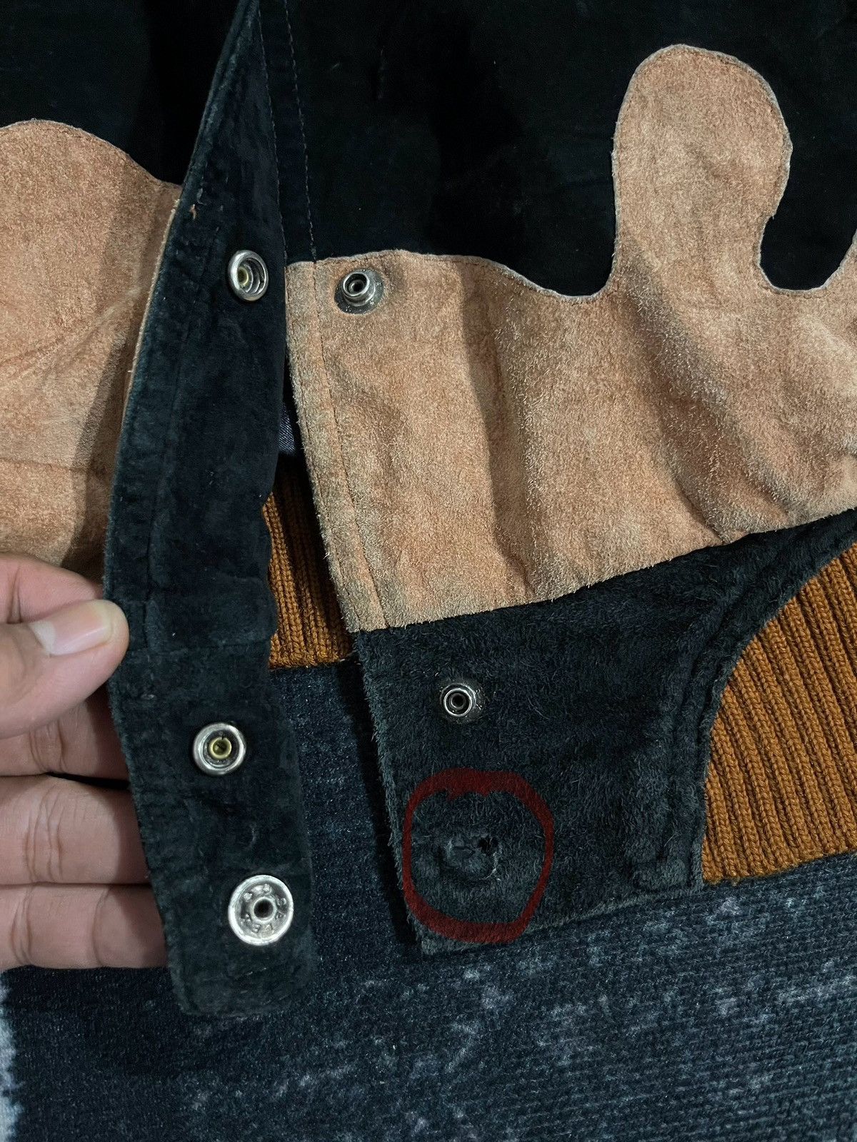 Vintage Vintage Patchwork Suede Leather Bomber Jacket Size US XL / EU 56 / 4 - 12 Thumbnail