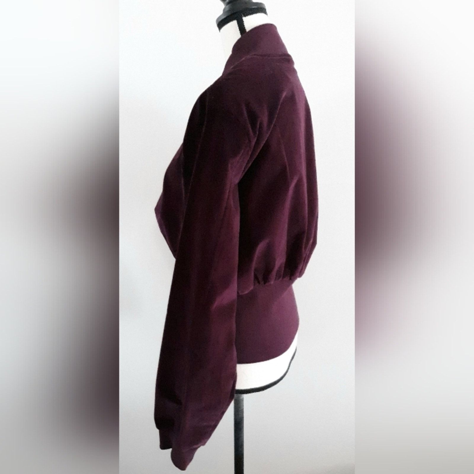 Vintage VTG Suzanne Somers Velour Bomber Jacket Size XS / US 0-2 / IT 36-38 - 4 Thumbnail