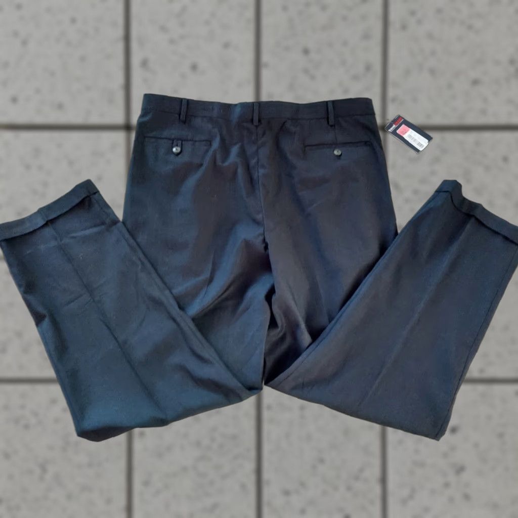 Roundtree & Yorke Mens Roundtree & Yorke Dress Pants 40x32 Navy Blue Slack Chino Khaki Trouser Size US 40 / EU 56 - 1 Thumbnail